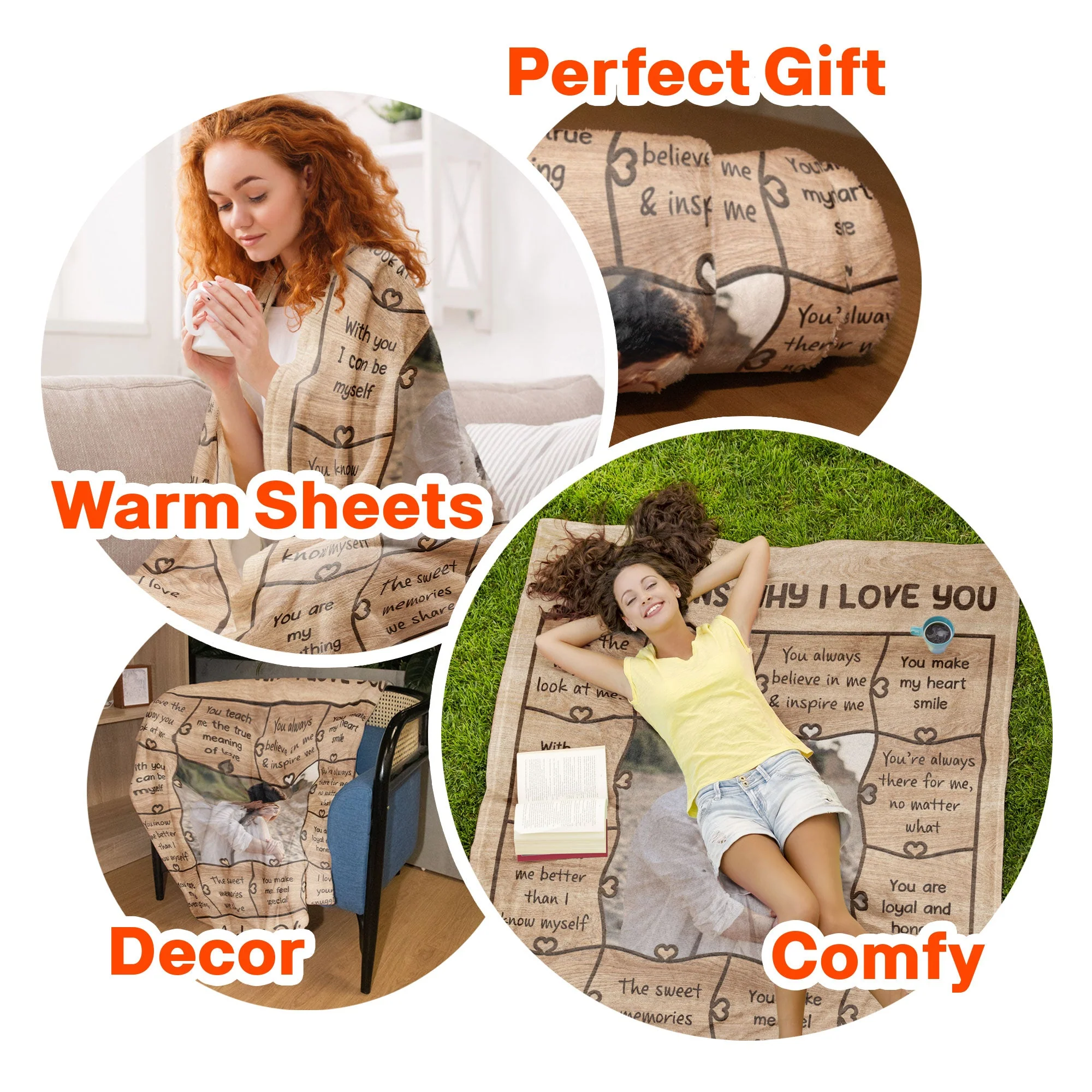 Reasons Why I Love You Couple - Personalized Photo Blanket - Image 7