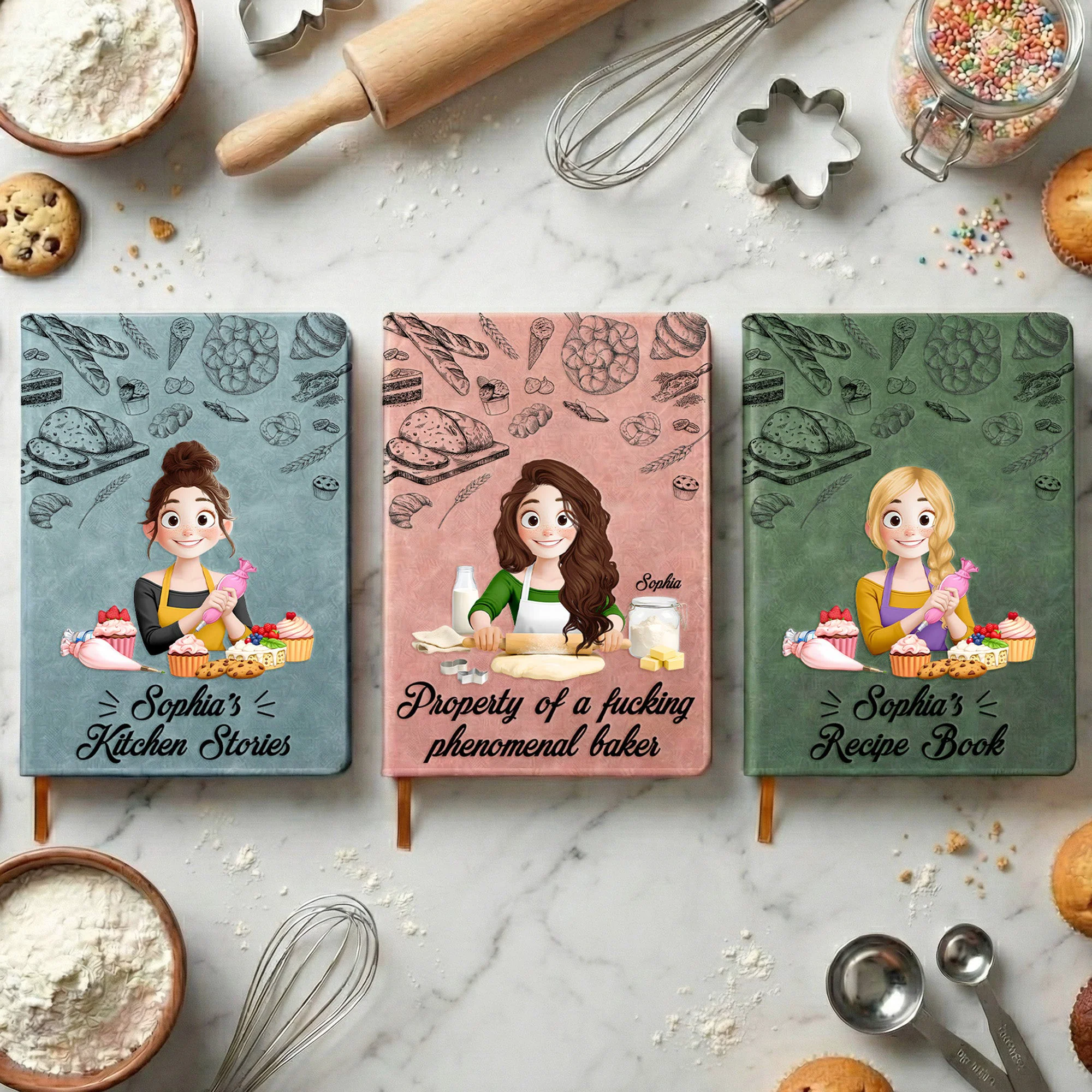 Recipe Book/ Kitchen Stories - Personalized Leather Journal