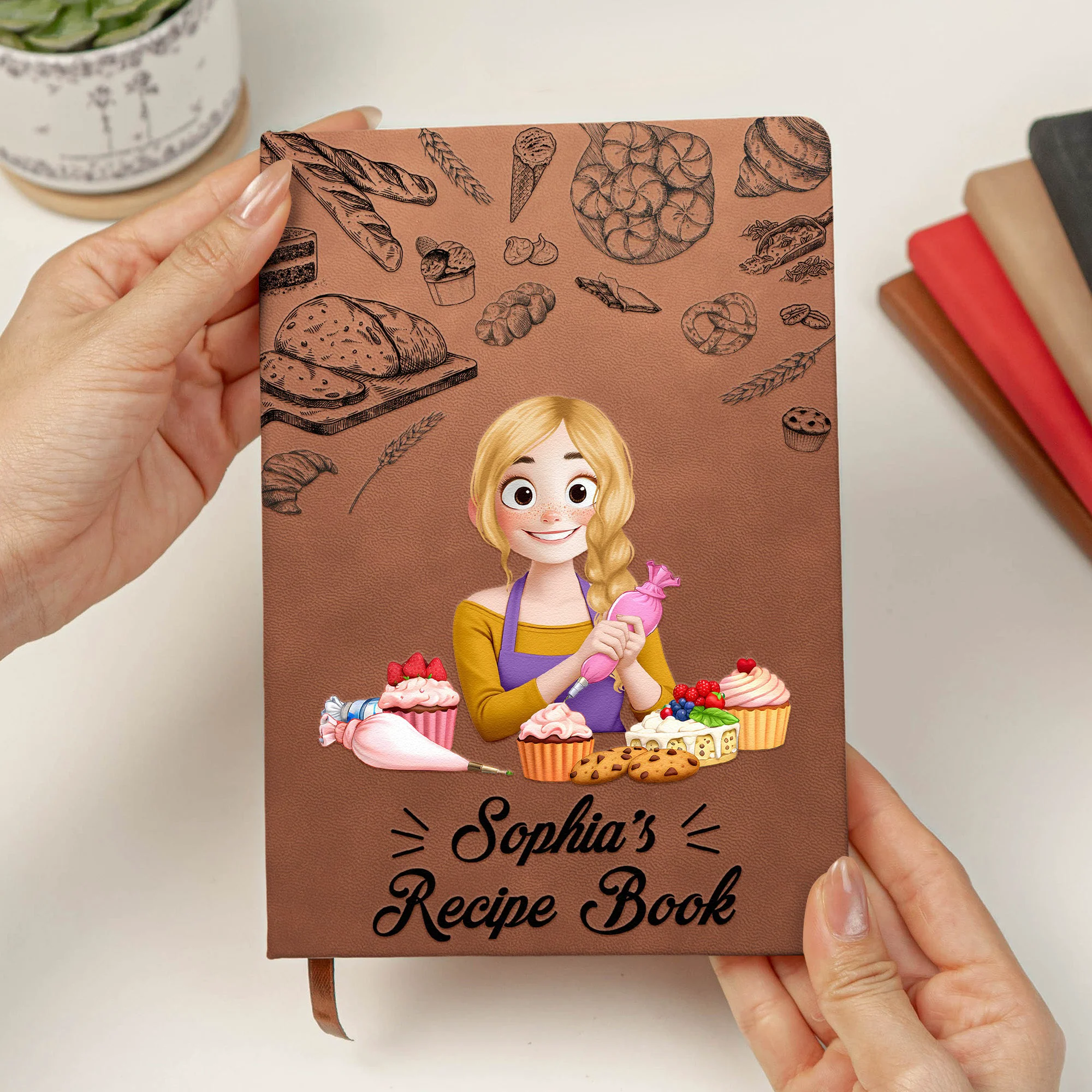 Recipe Book/ Kitchen Stories - Personalized Leather Journal - Image 3