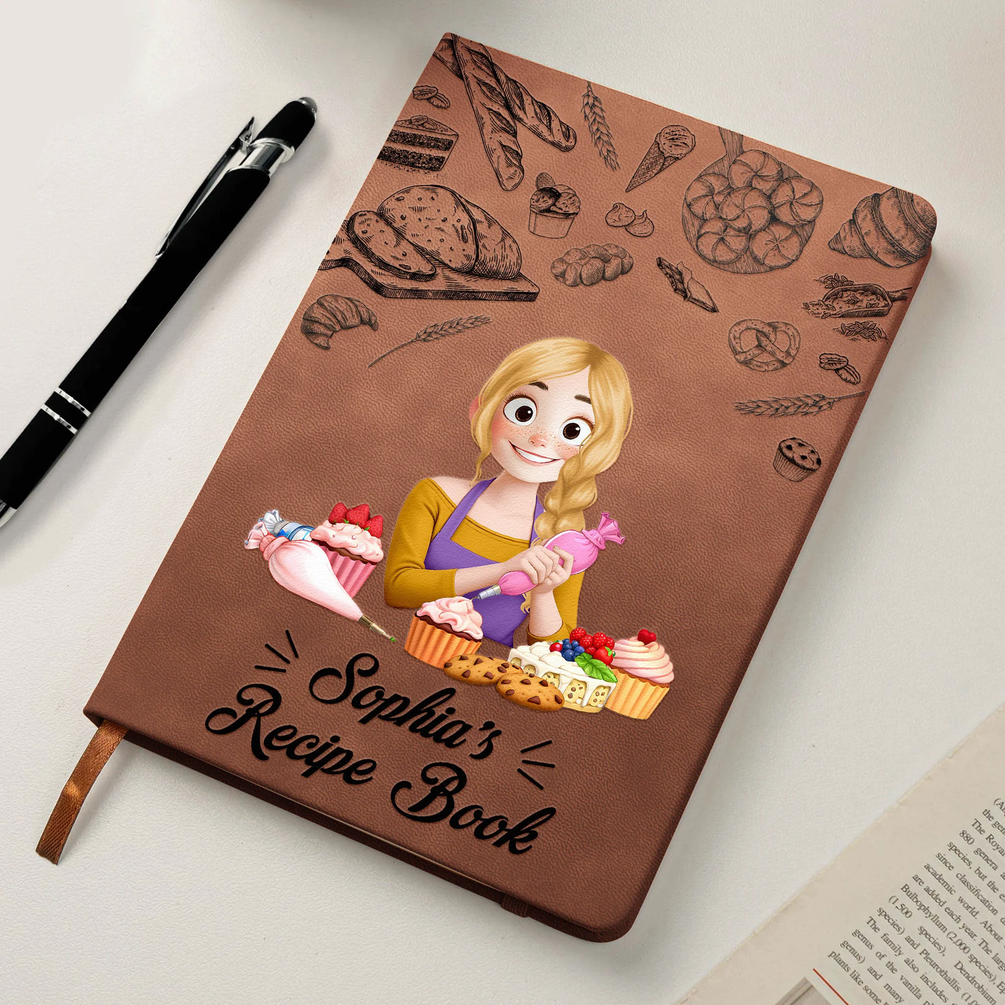 Recipe Book/ Kitchen Stories - Personalized Leather Journal - Image 5