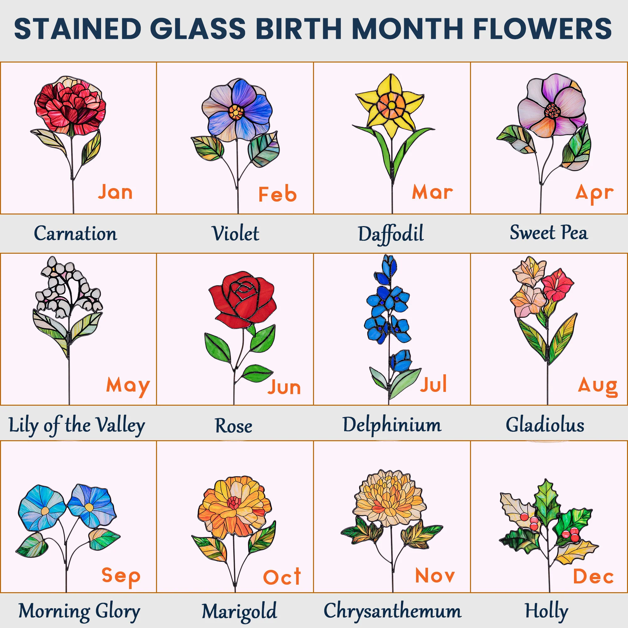 Remember I Love You Mom - Custom Glass Flower - Image 6