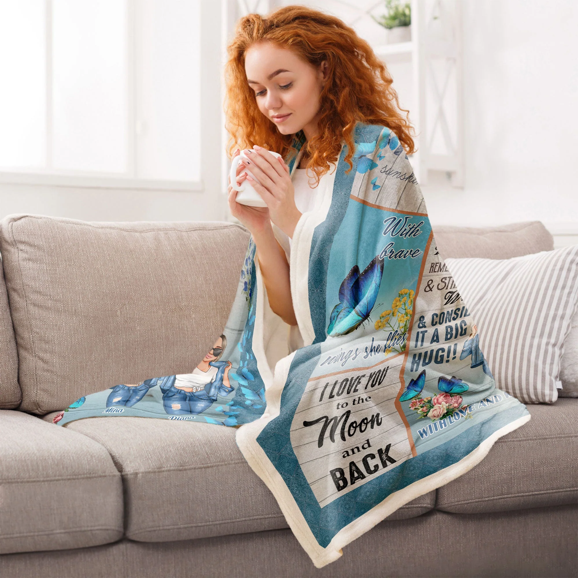 Remember Whose Daughter You Are - Personalized Blanket - Image 5