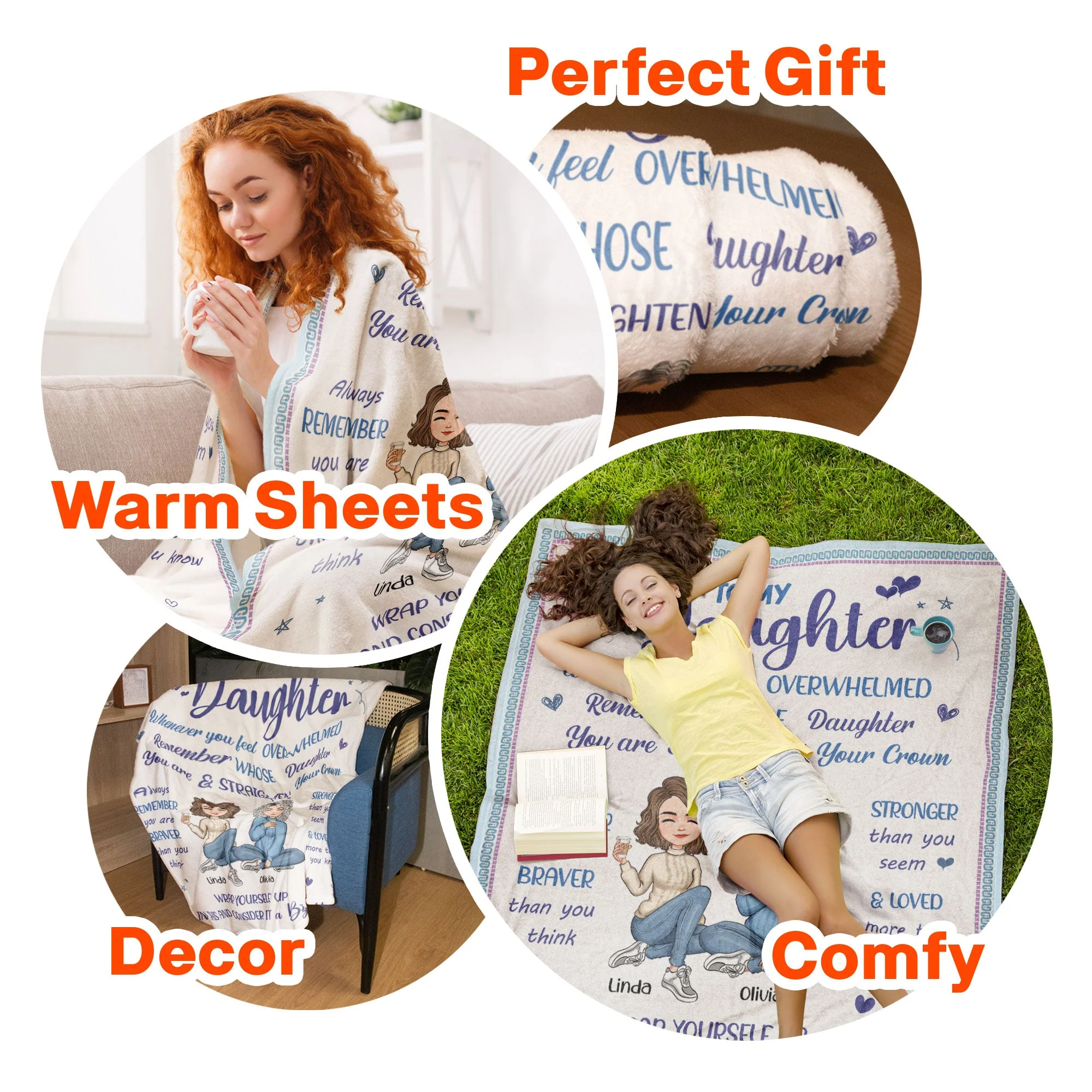 Remember Whose Daughter You Are - Personalized Blanket - Image 6