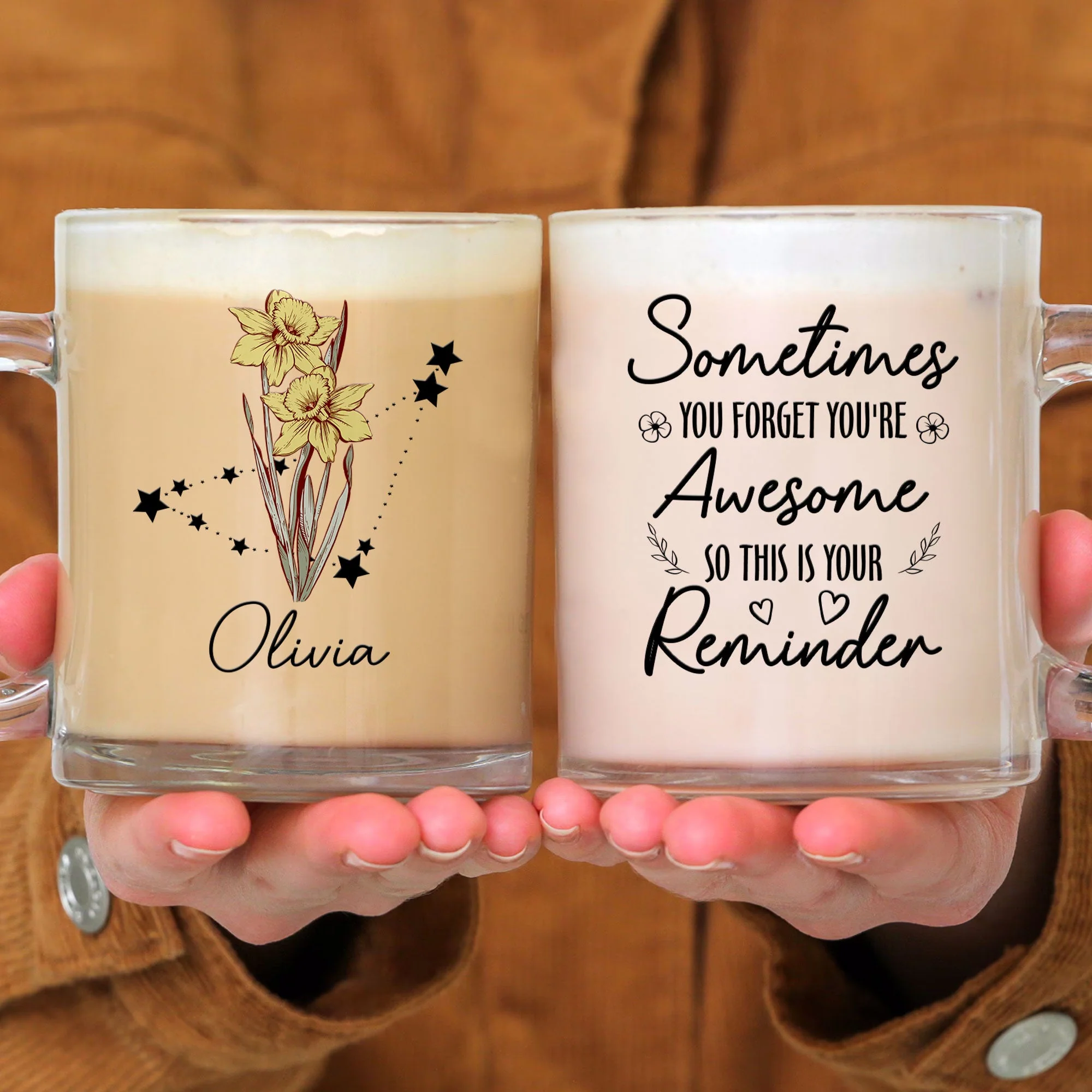 Reminder Of How You're Awesome - Personalized Glass Mug - Image 4