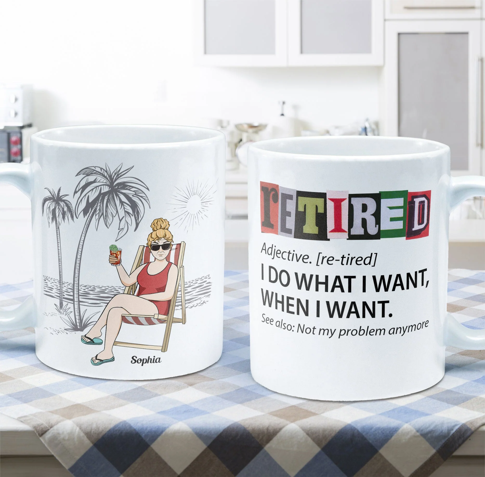Retired I Do What I Want - Personalized Mug - Image 6