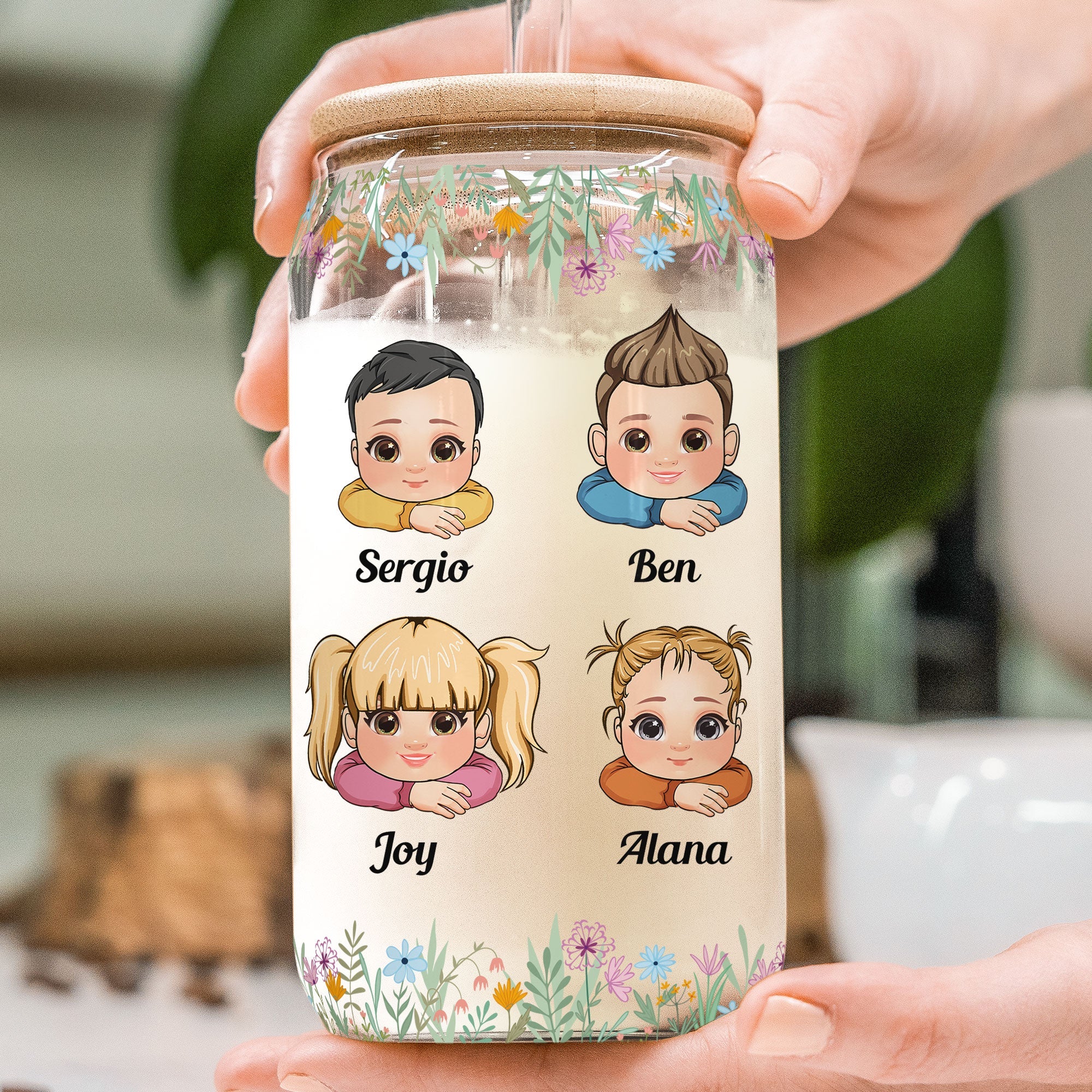 Retired Under New Management See Grandkids For Details - Personalized Clear Glass Cup - Image 3
