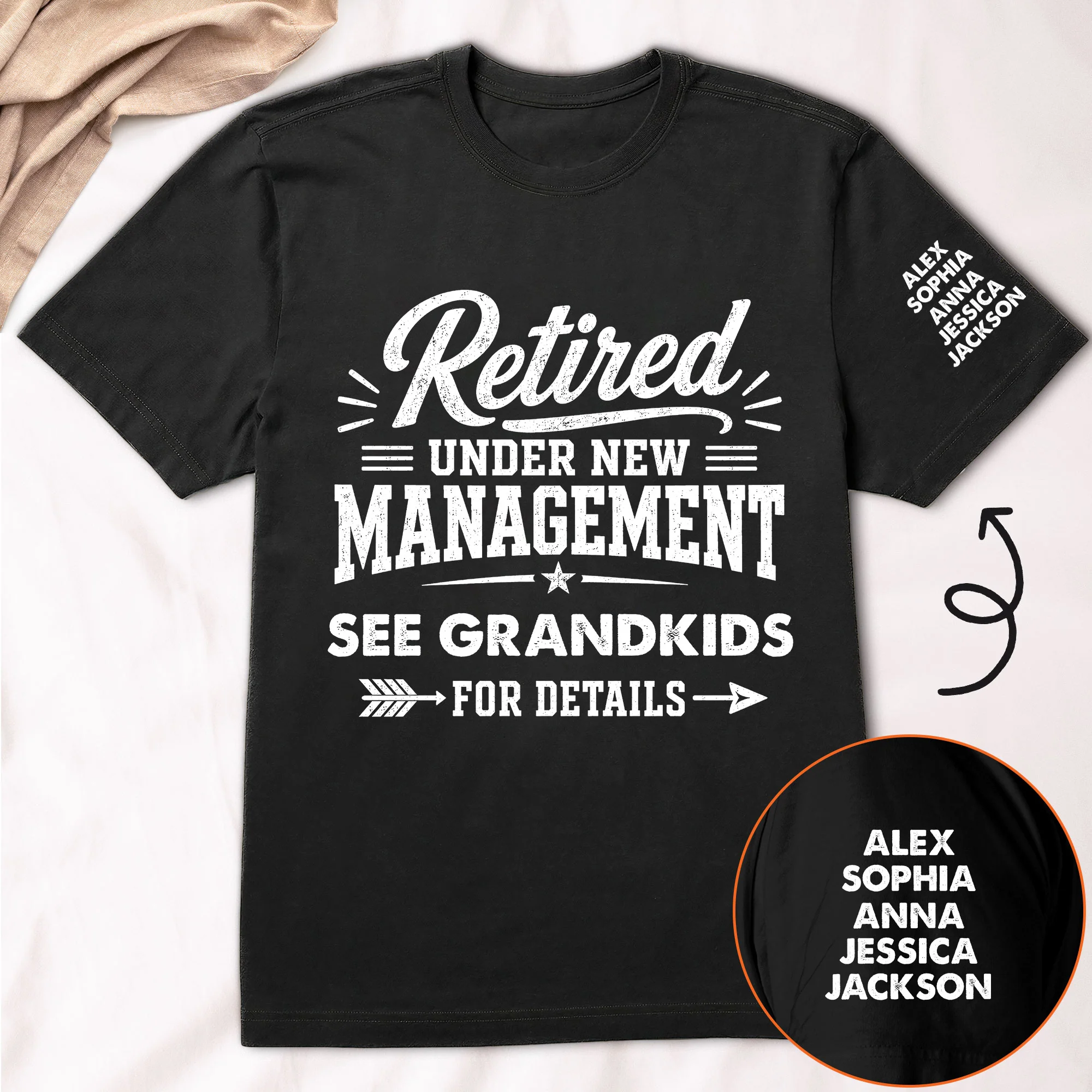 Retired Under New Management - Up To 12 Names - Personalized Shirt