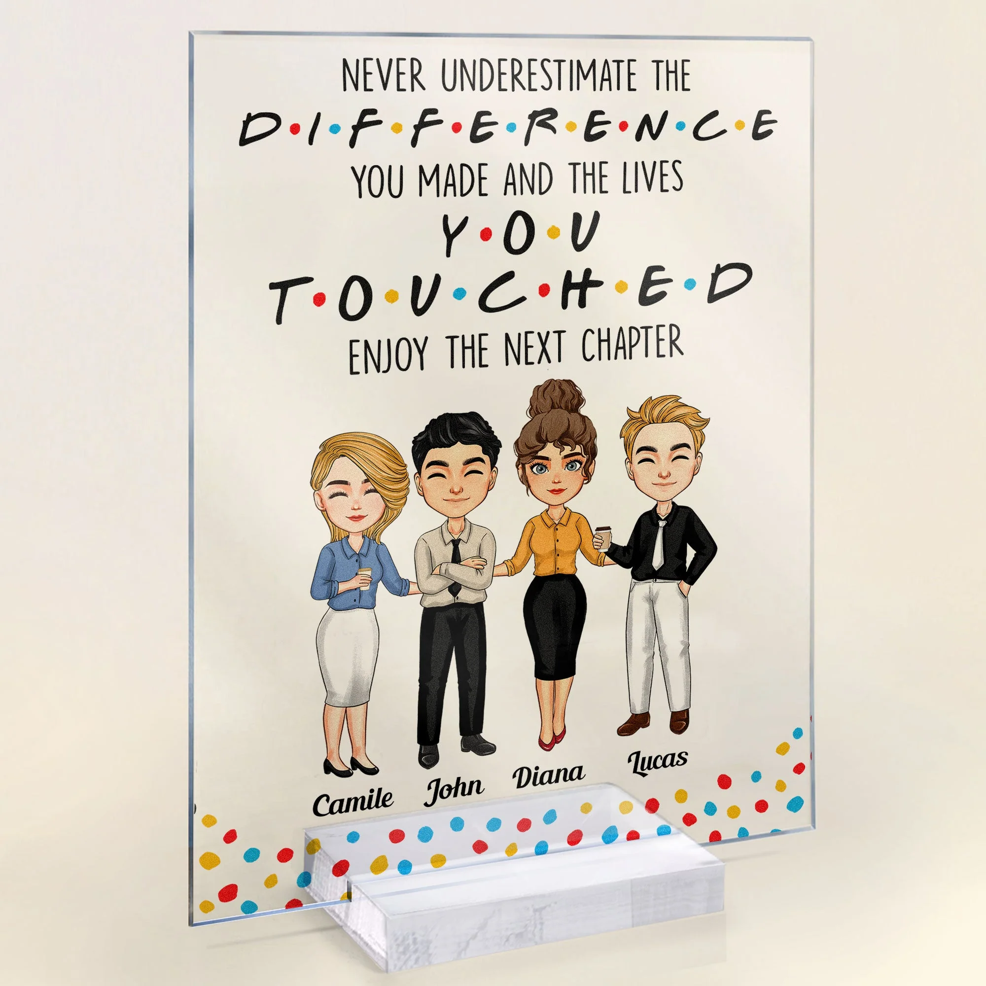 Retirement Gifts For Coworker Boss Colleague Friends - Personalized Acrylic Plaque - Image 2