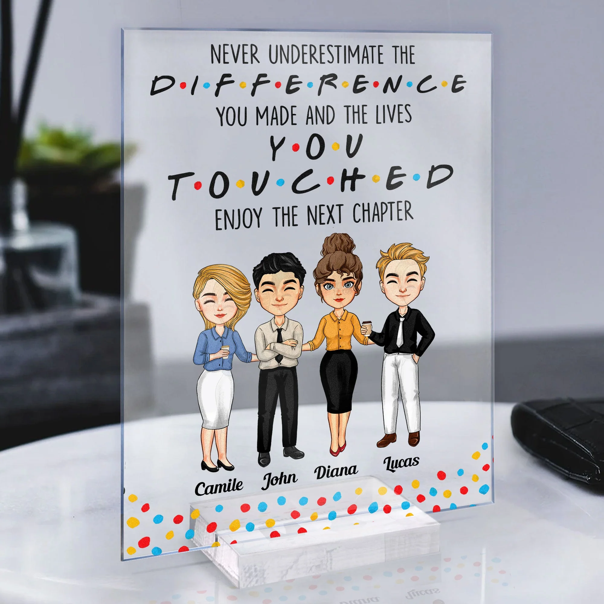 Retirement Gifts For Coworker Boss Colleague Friends - Personalized Acrylic Plaque - Image 6