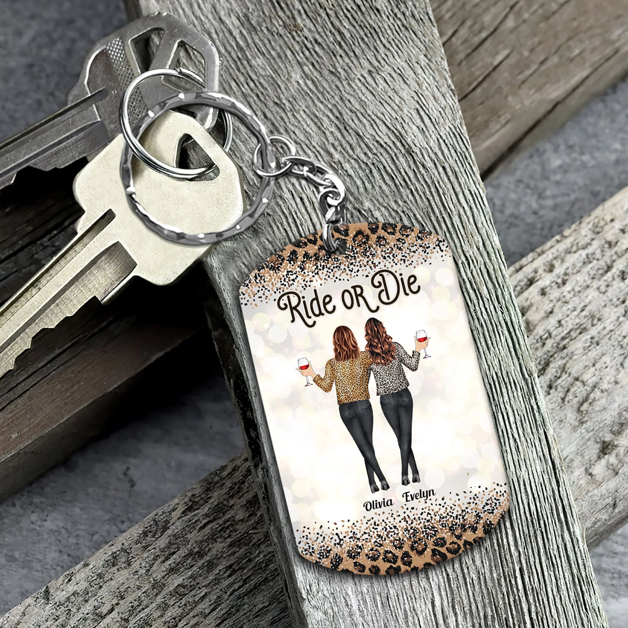 Ride Or Die - Personalized Keychain - Image 3