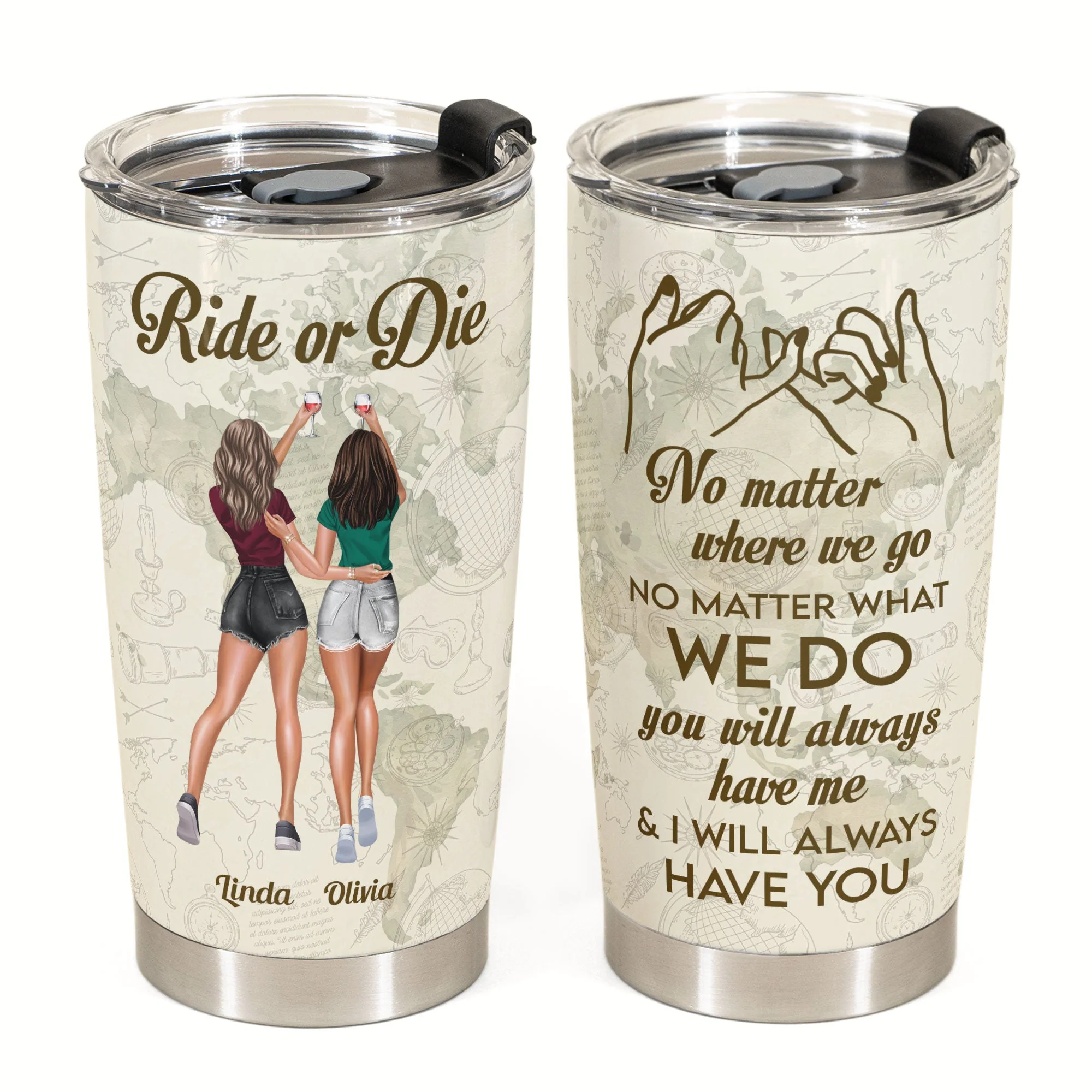 Ride Or Die - Personalized Tumbler Cup - Image 3