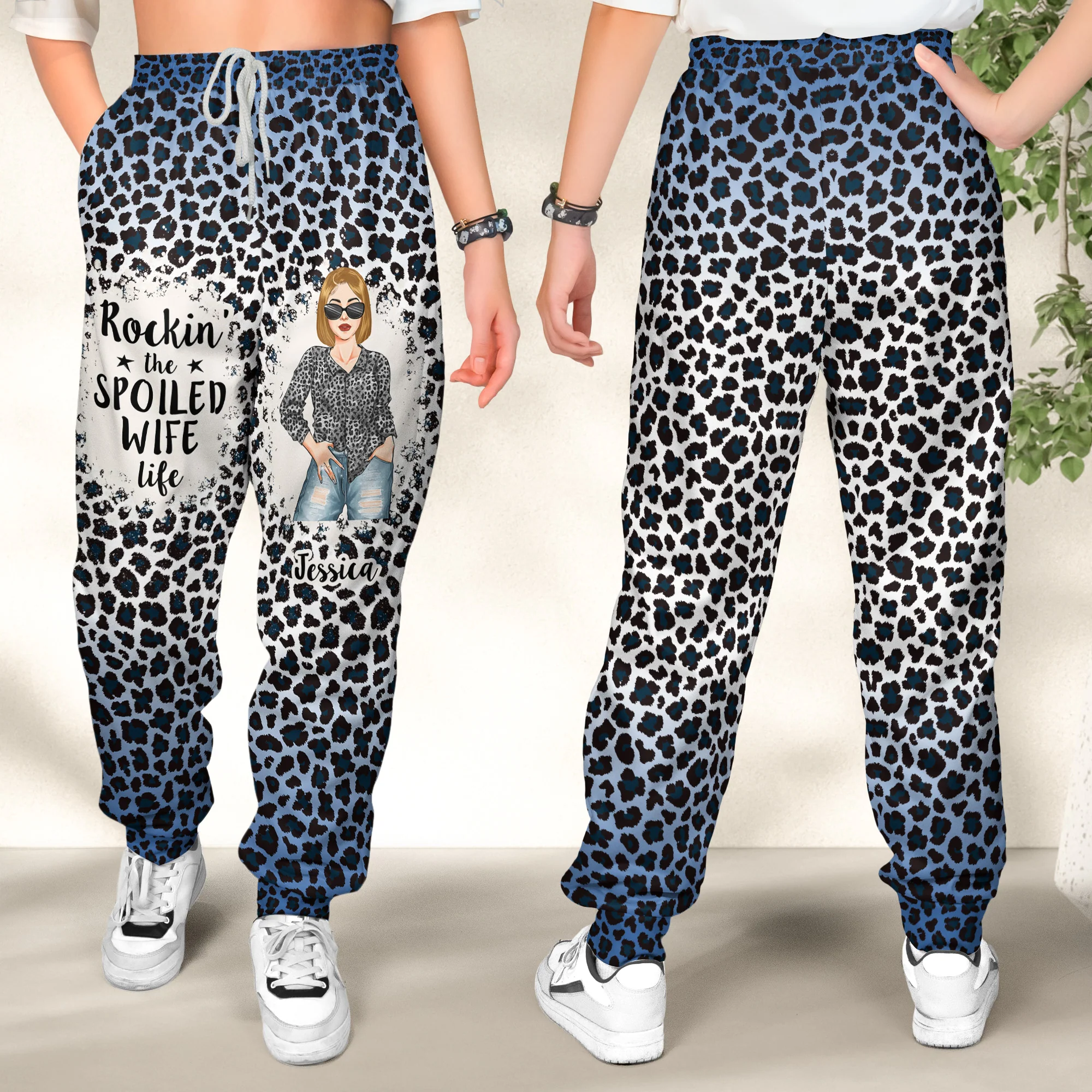 Rockin' The Spoiled Wife Life - Personalized Sweatpants - Image 4
