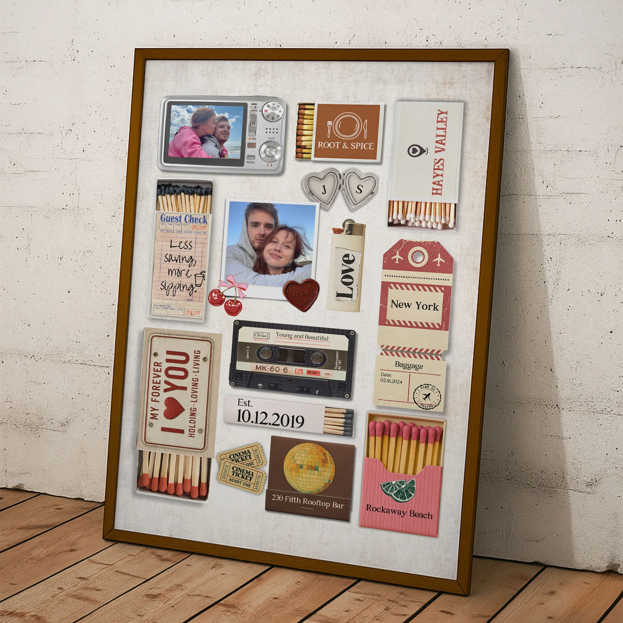 Romantic Couple - Matchbox Art - Personalized Photo Poster - Image 5