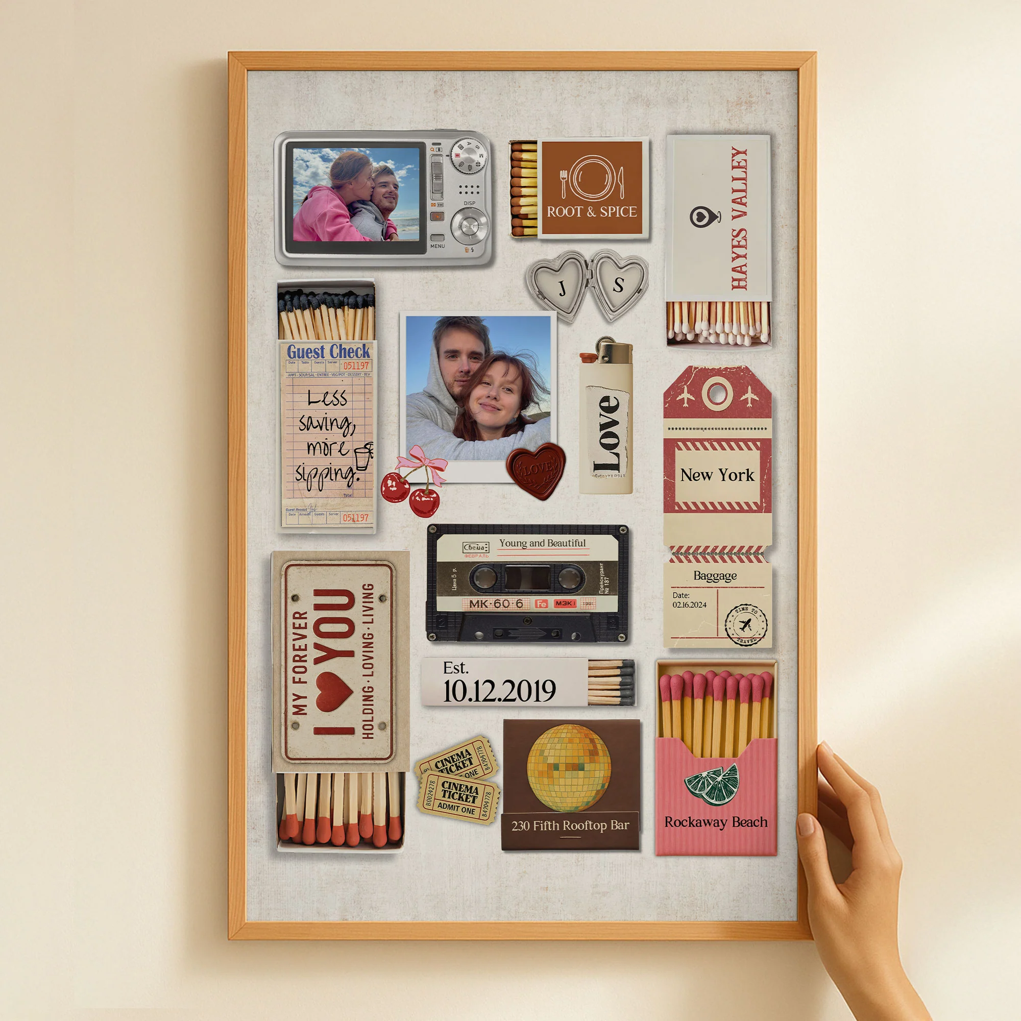 Romantic Couple - Matchbox Art - Personalized Photo Poster - Image 6