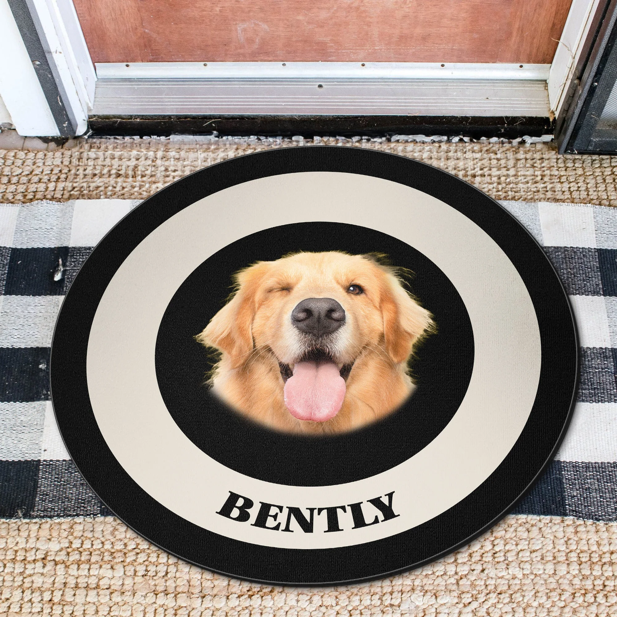 Round Custom Pet Face - Personalized Photo Doormat - Image 4