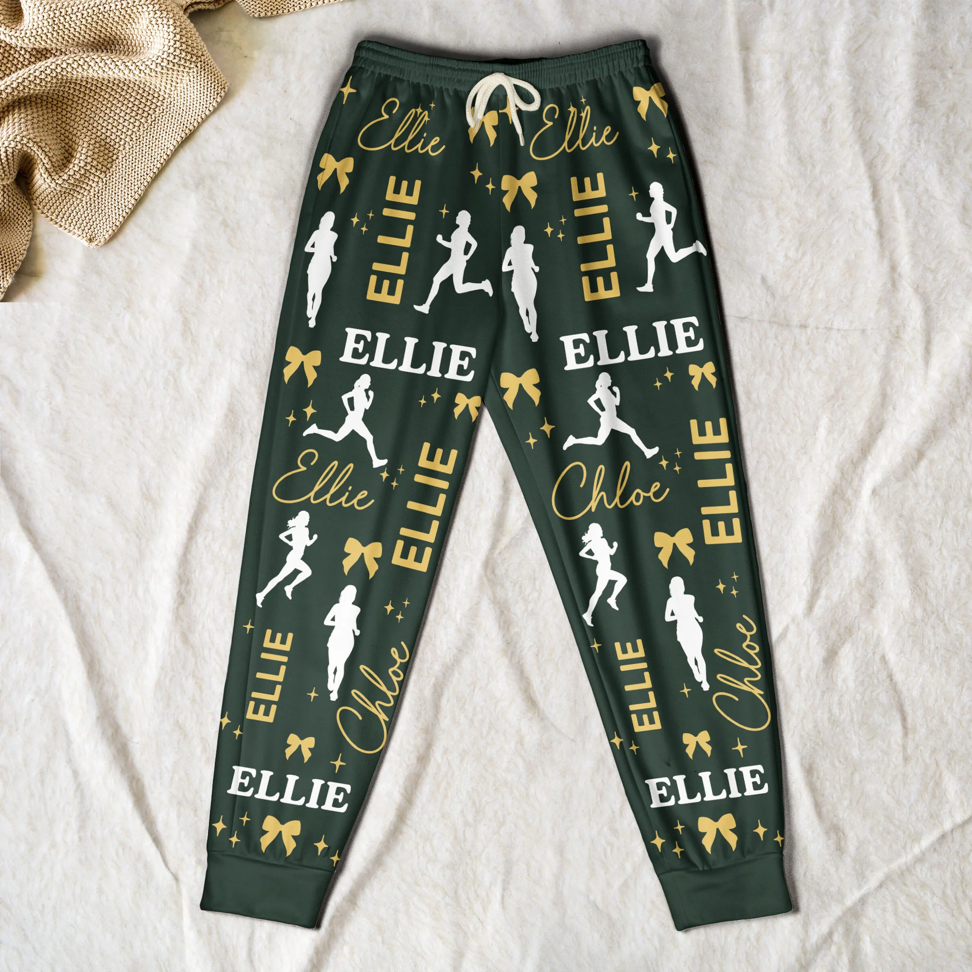 Running Girl Custom Name - Personalized Sweatpants - Image 2