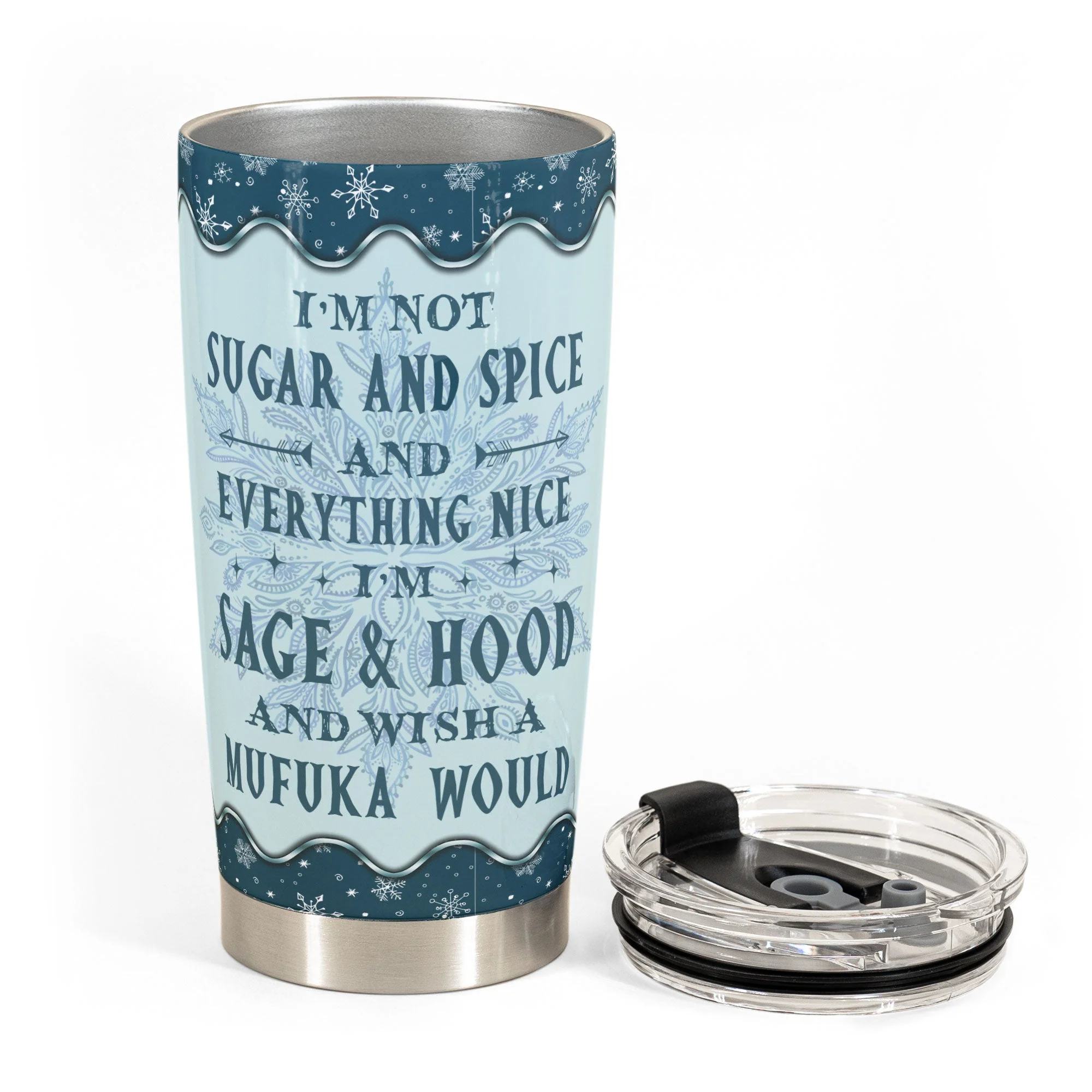Sage And Hood - Personalized Tumbler Cup - Gift For Skiing Lovers - Image 2