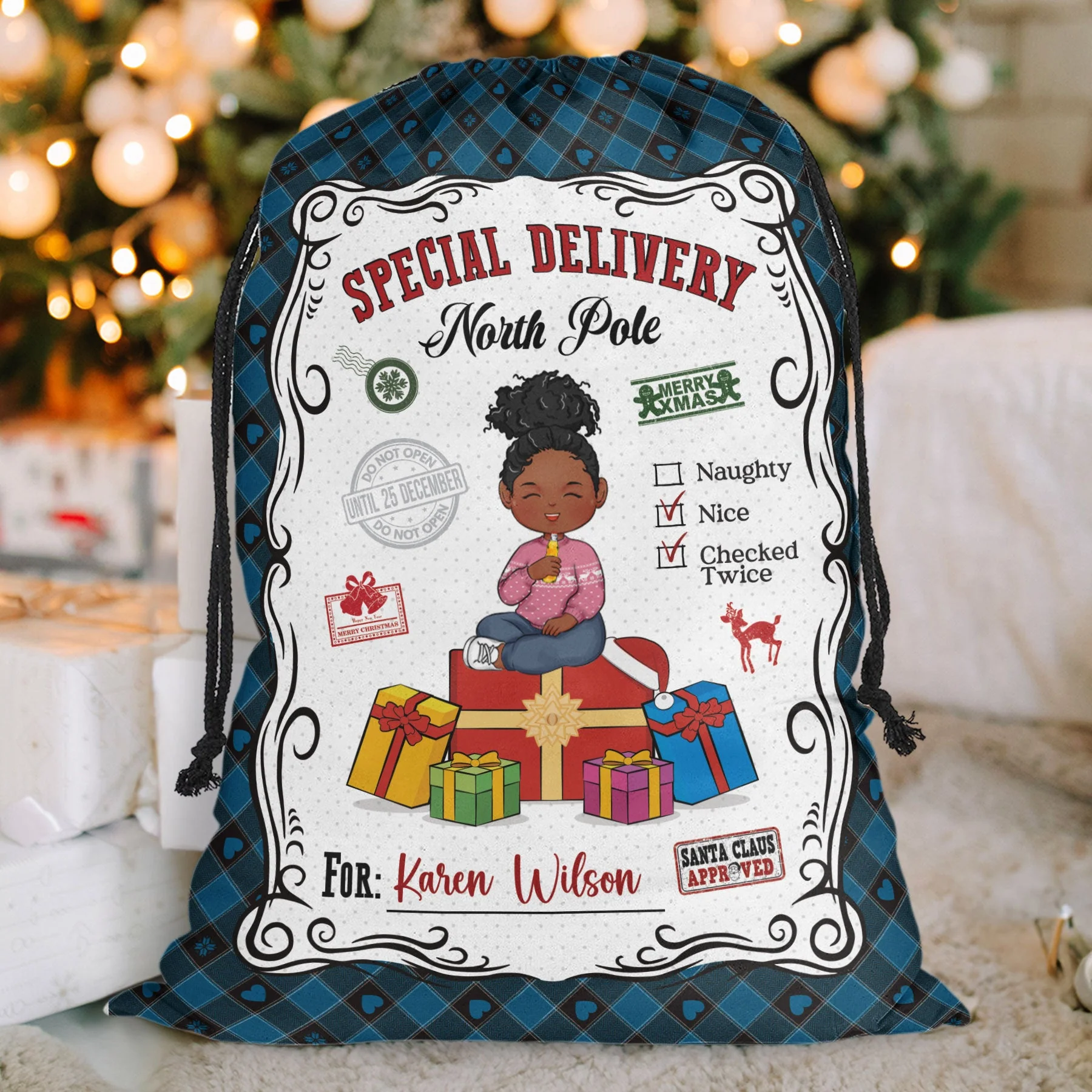 Santa Sacks Special Delivery For Kid - Personalized Christmas Sack - Image 3