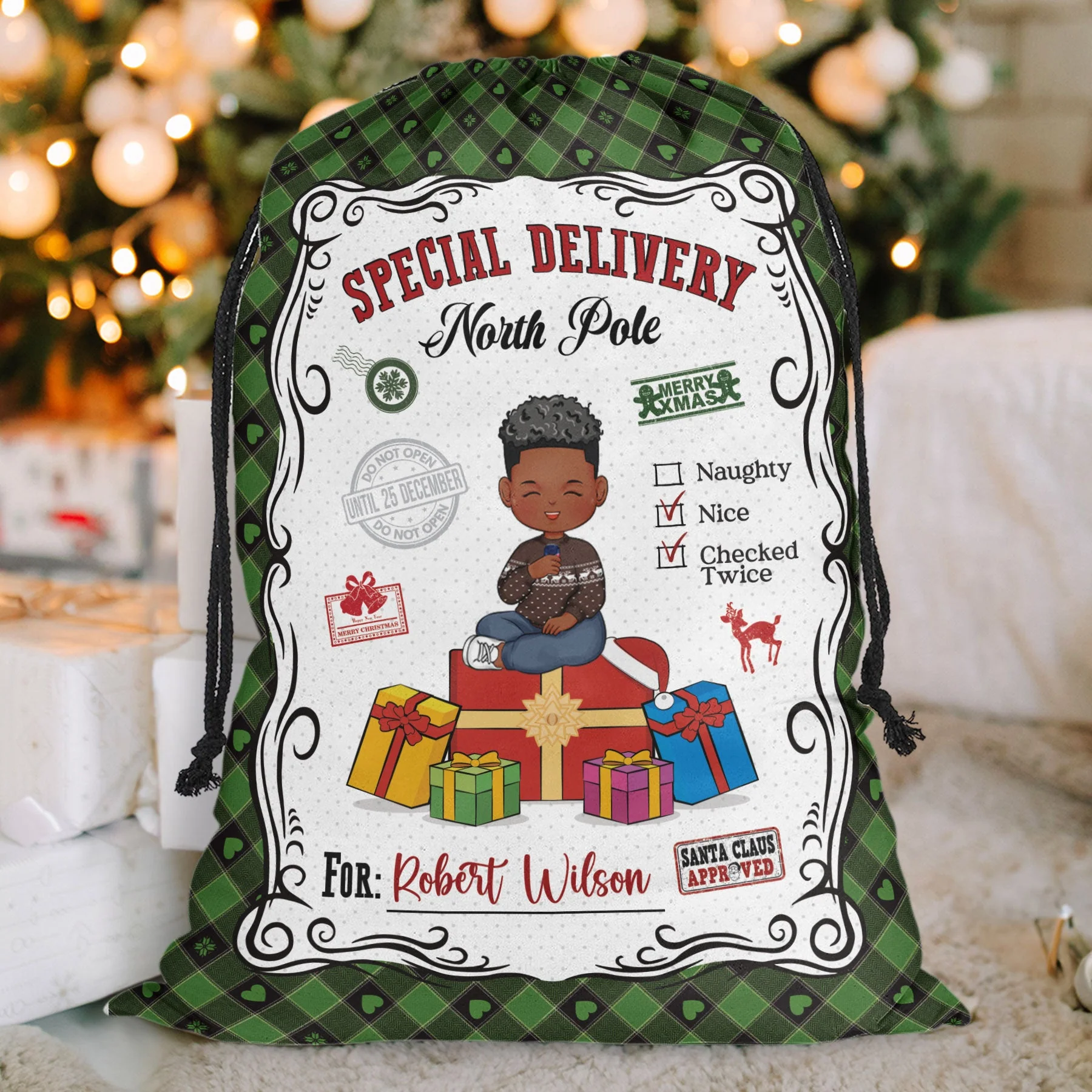 Santa Sacks Special Delivery For Kid - Personalized Christmas Sack - Image 4