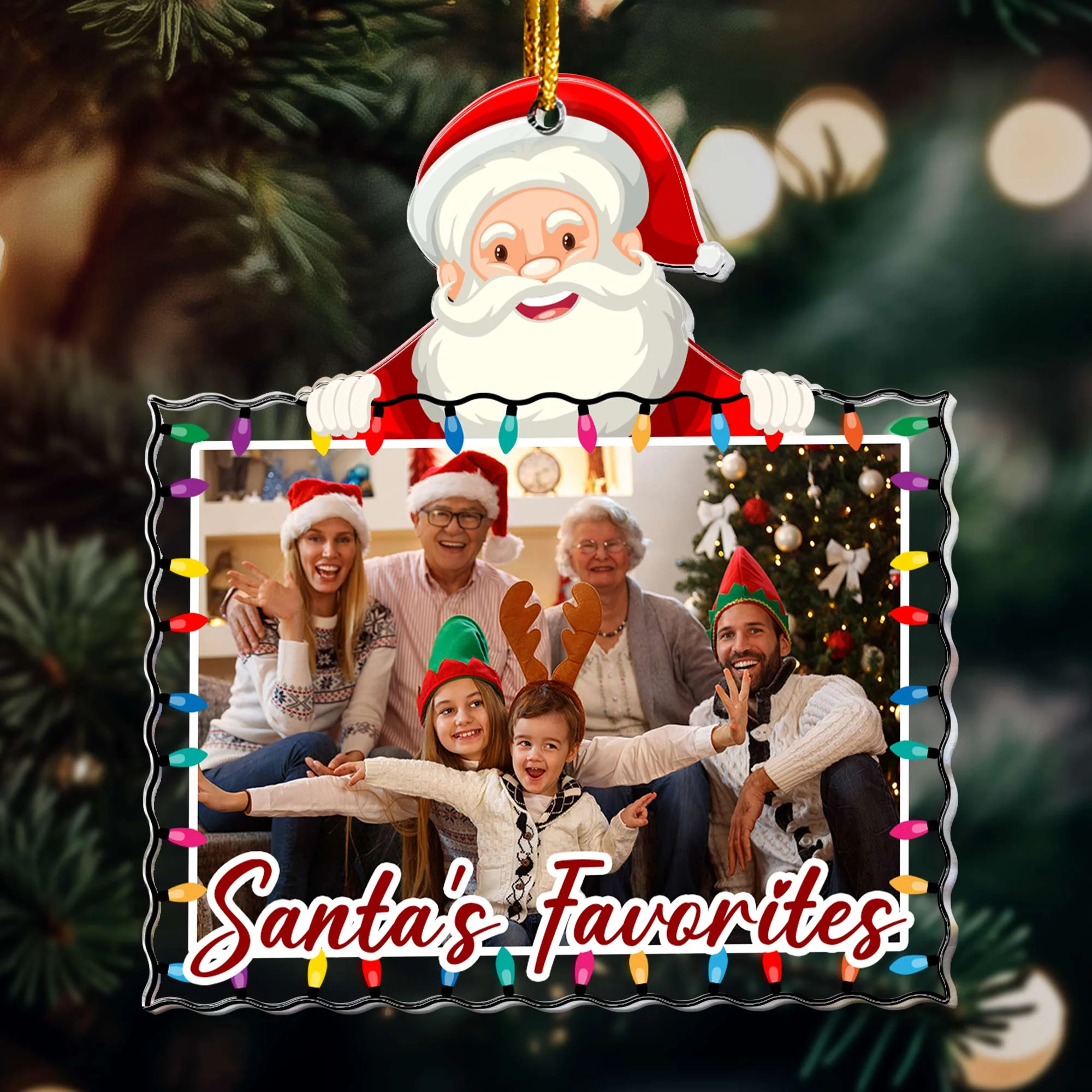 Santa's Favorite - Personalized Acrylic Photo Ornament - Image 6