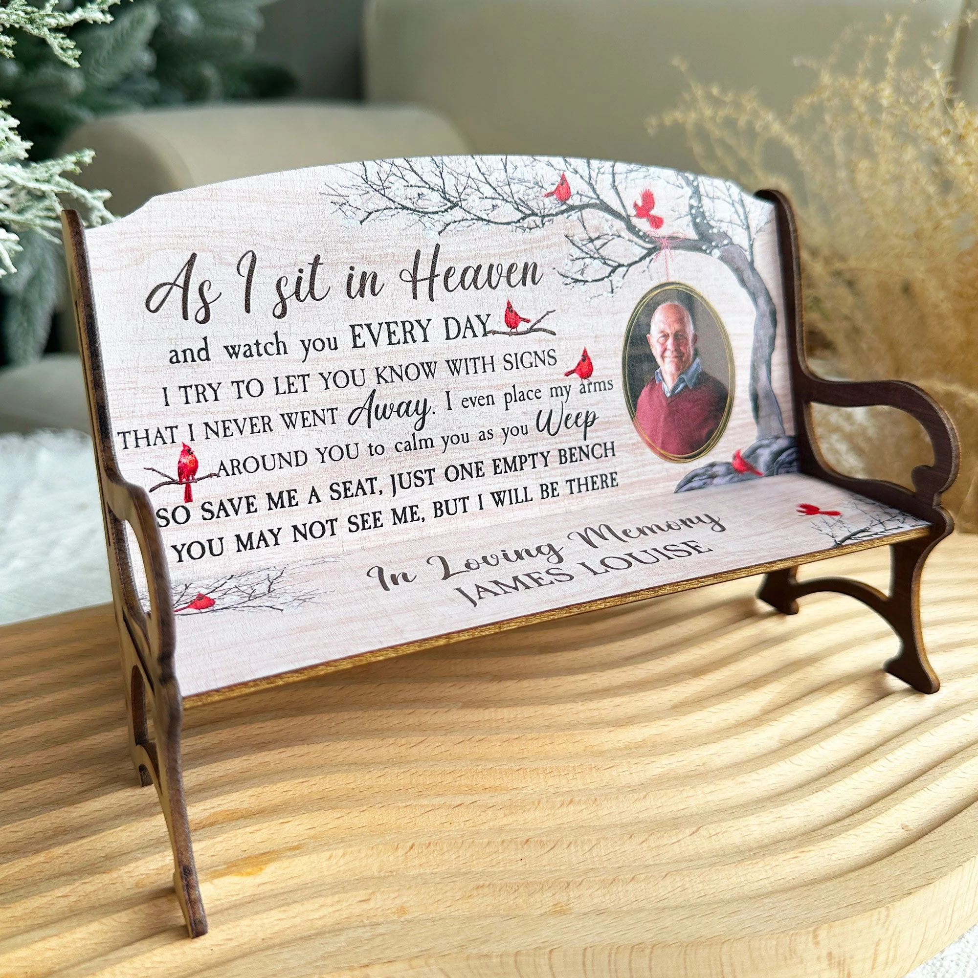 Save Me A Seat - Personalized Photo Memorial Bench - Image 2