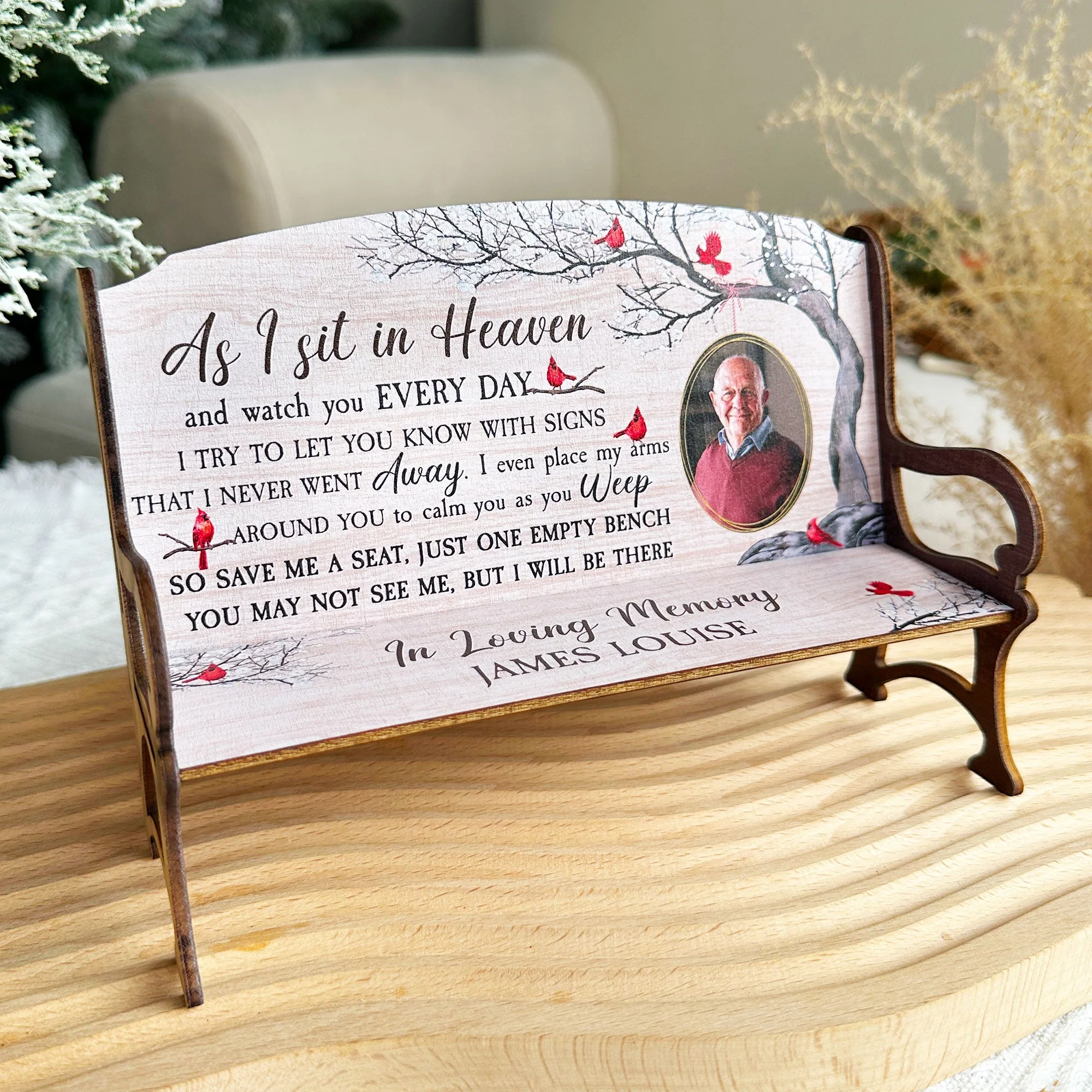 Save Me A Seat - Personalized Photo Memorial Bench - Image 4