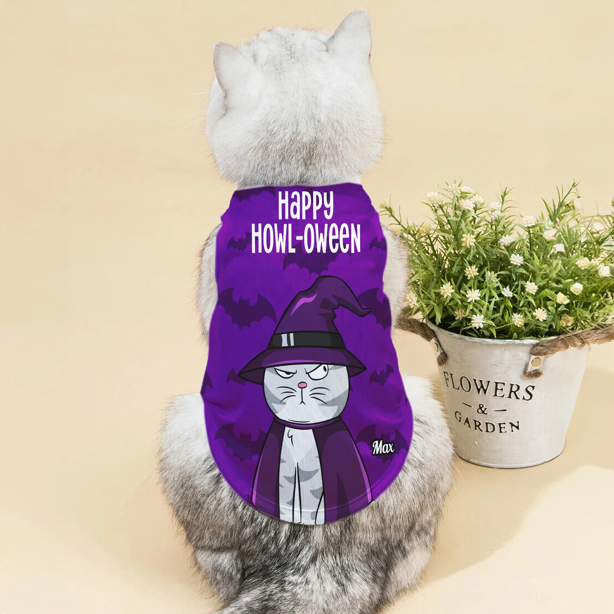 Scary Bat Dog Bat Cat Spooky Halloween Costume - Personalized Pet Shirt - Image 2