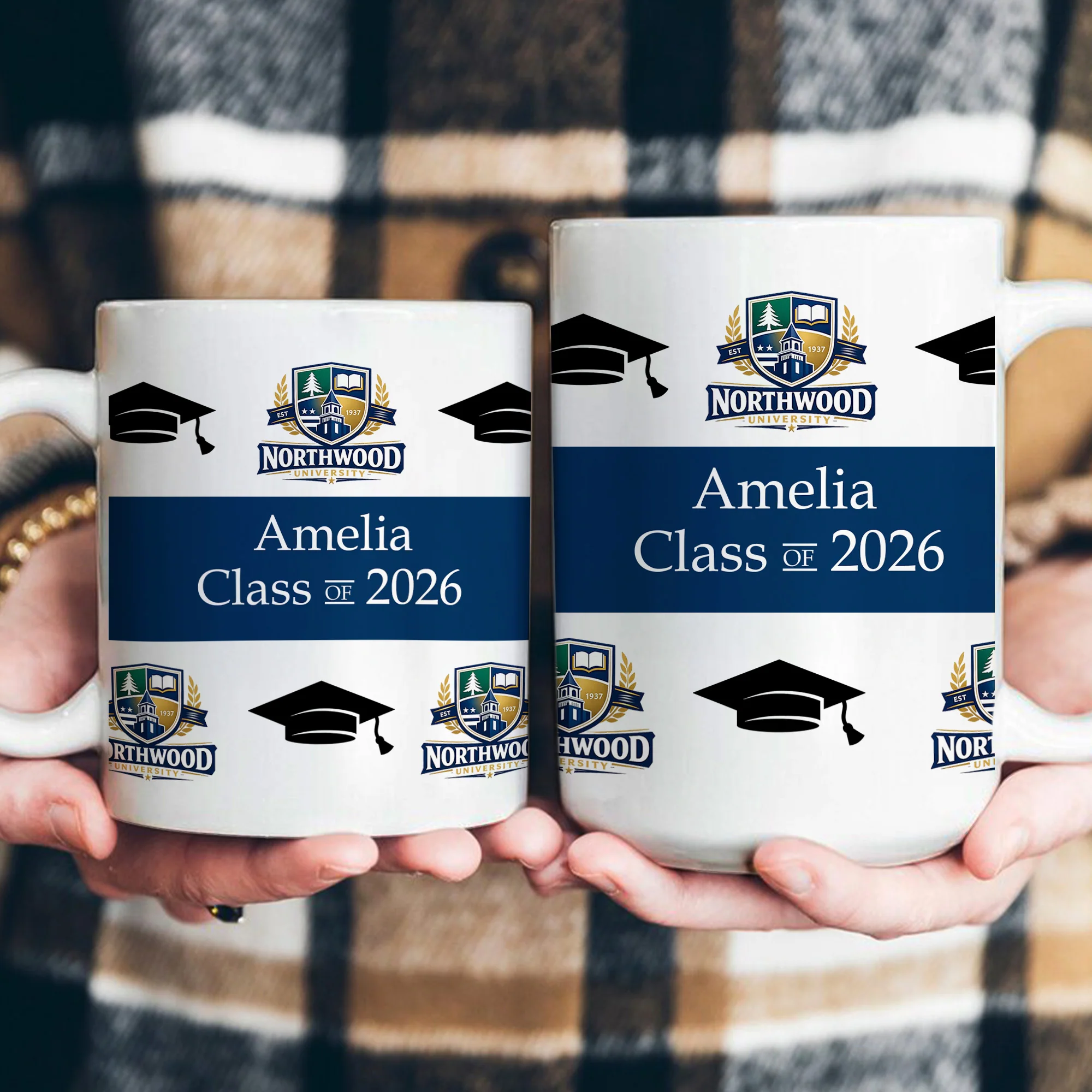 School Logo, High School Logo, Club Logo Graduation Photo - Personalized Mug - Image 5