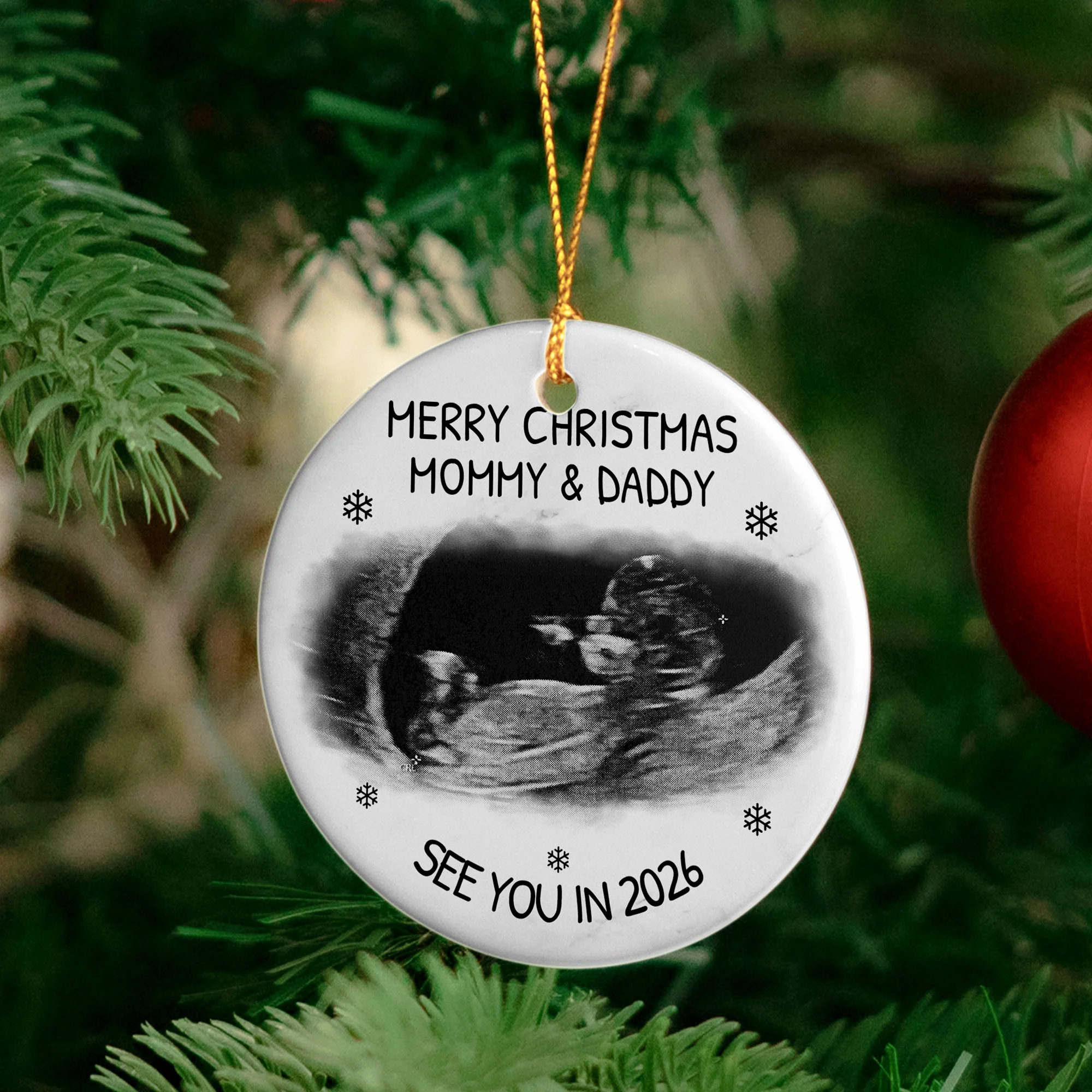 See You In 2026 - Personalized Ceramic Photo Ornament - Image 5