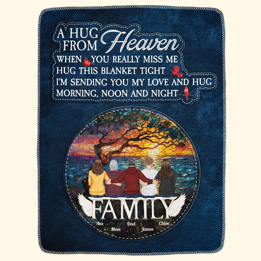 Send A Hug From Heaven - Personalized Blanket - Image 3