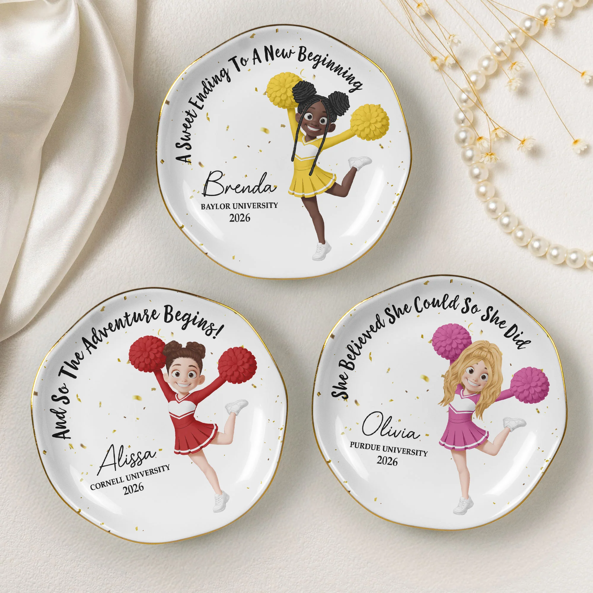 Senior Cheerleader - Personalized Jewelry Dish - Image 2
