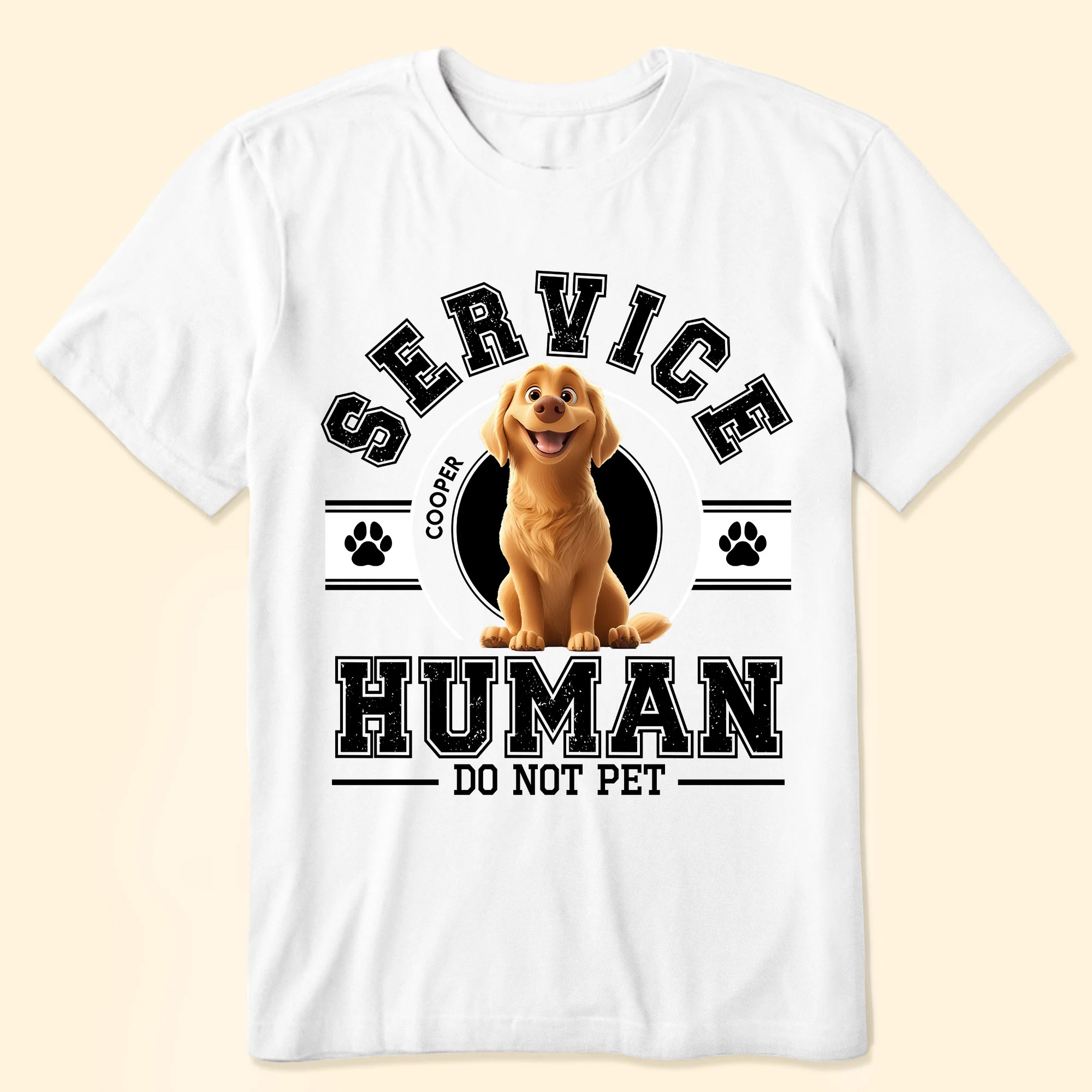 Service Human, Do Not Pet - Personalized Shirt - Image 3