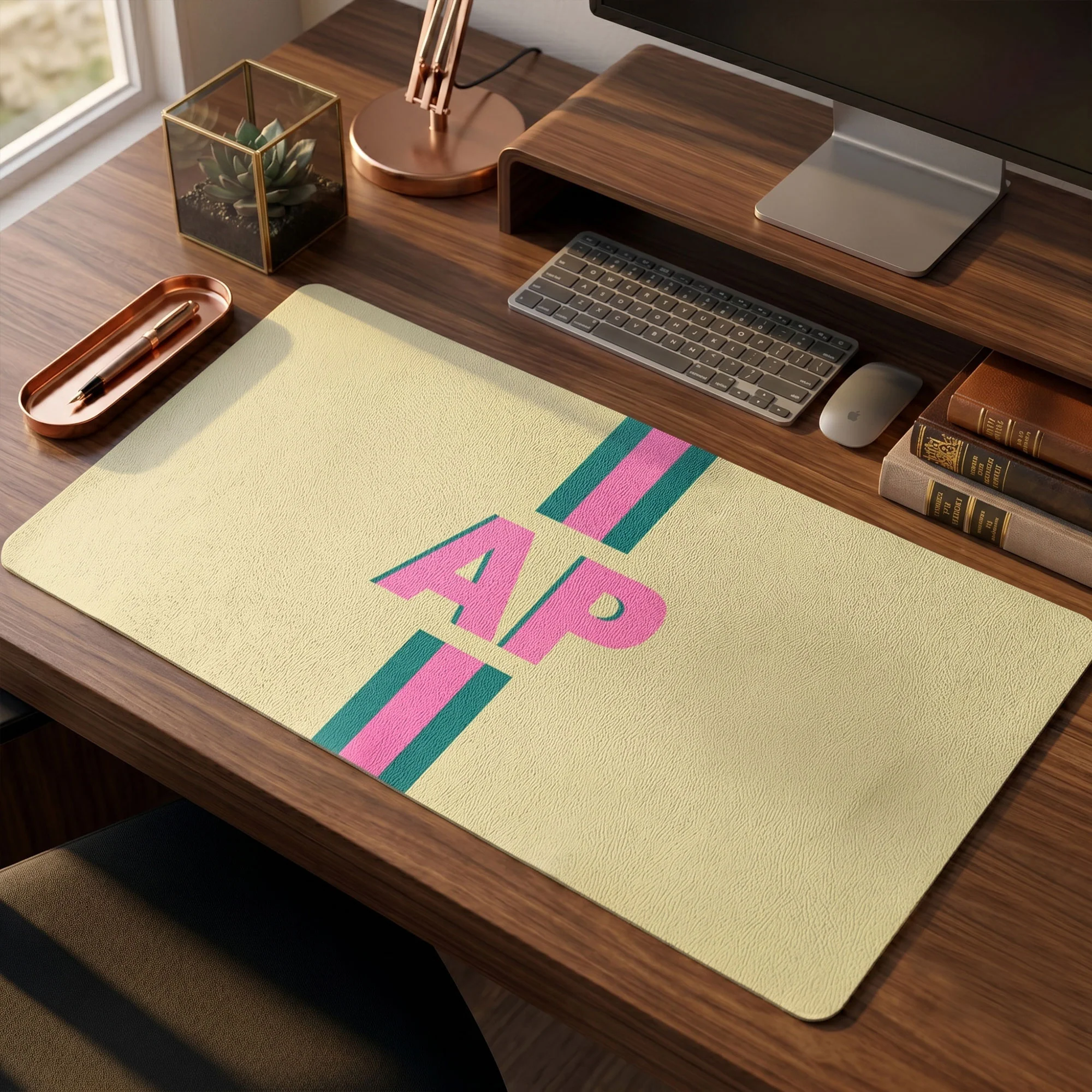 Shadow Monogram Letter Name - Personalized Desk Mat - Image 10