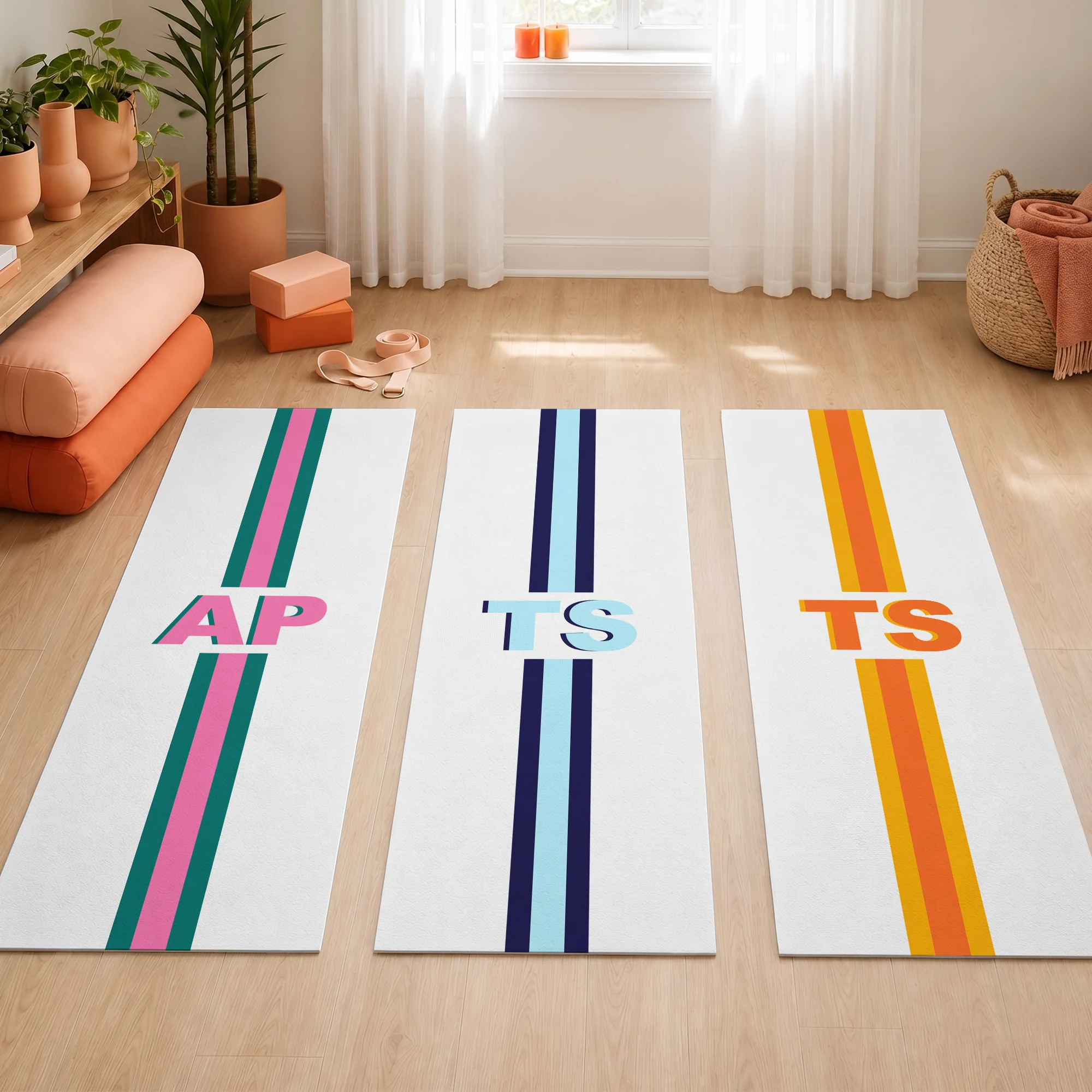 Shadow Monogram Letter Name - Personalized Yoga Mat - Image 8
