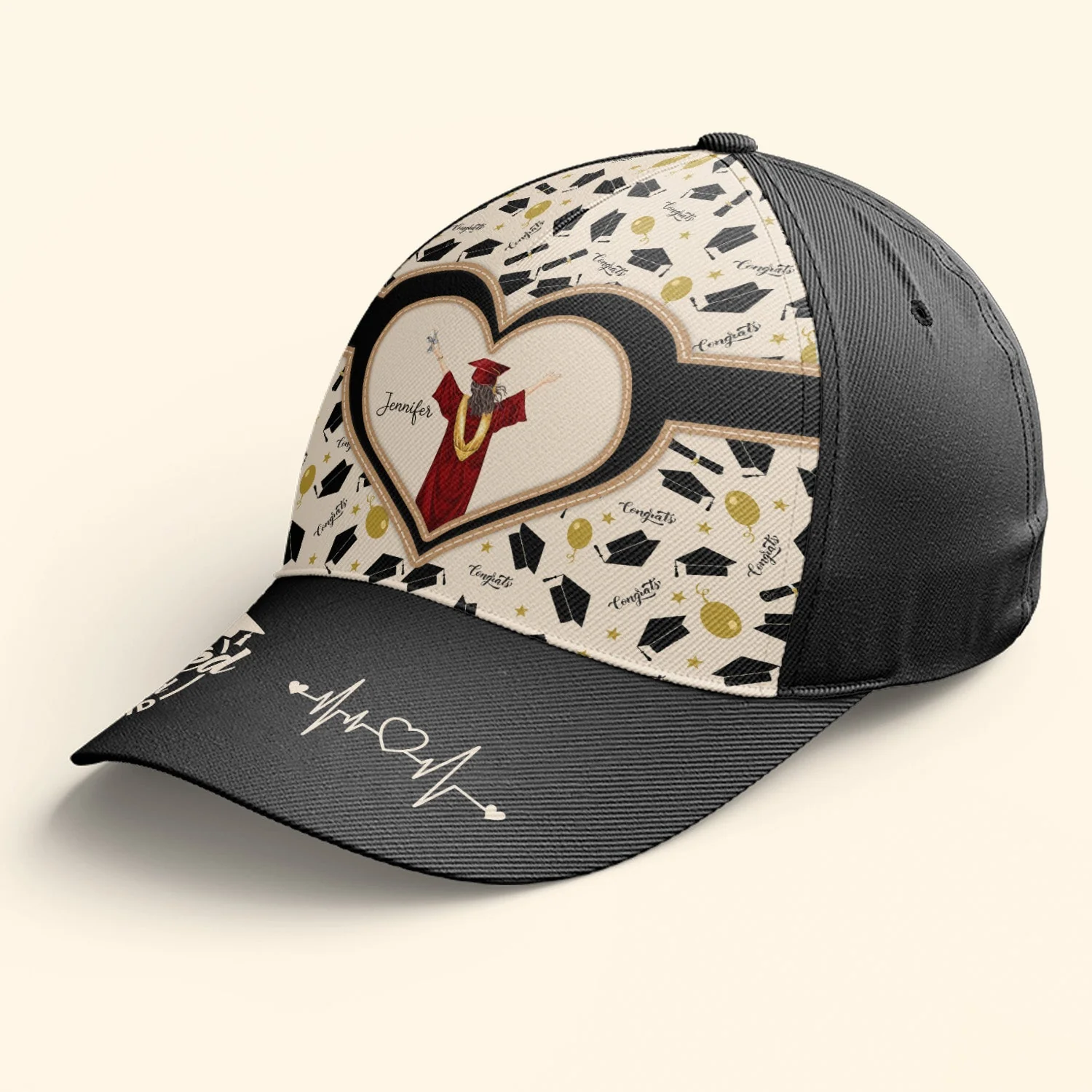 She Believed She Could So She Did - Personalized Classic Cap - Image 4