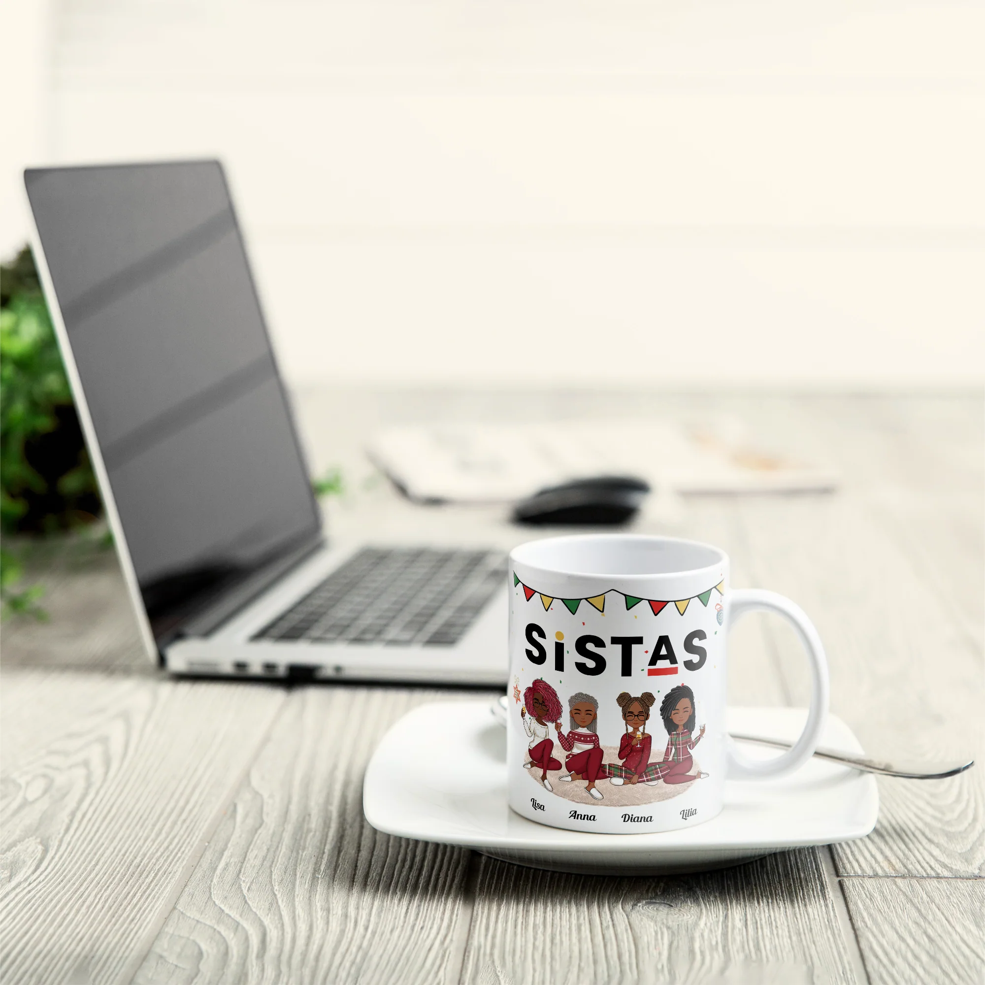 Sistas Forever - Personalized Mug - Christmas Birthday Gift For Sistas, Sisters, Besties - Image 4