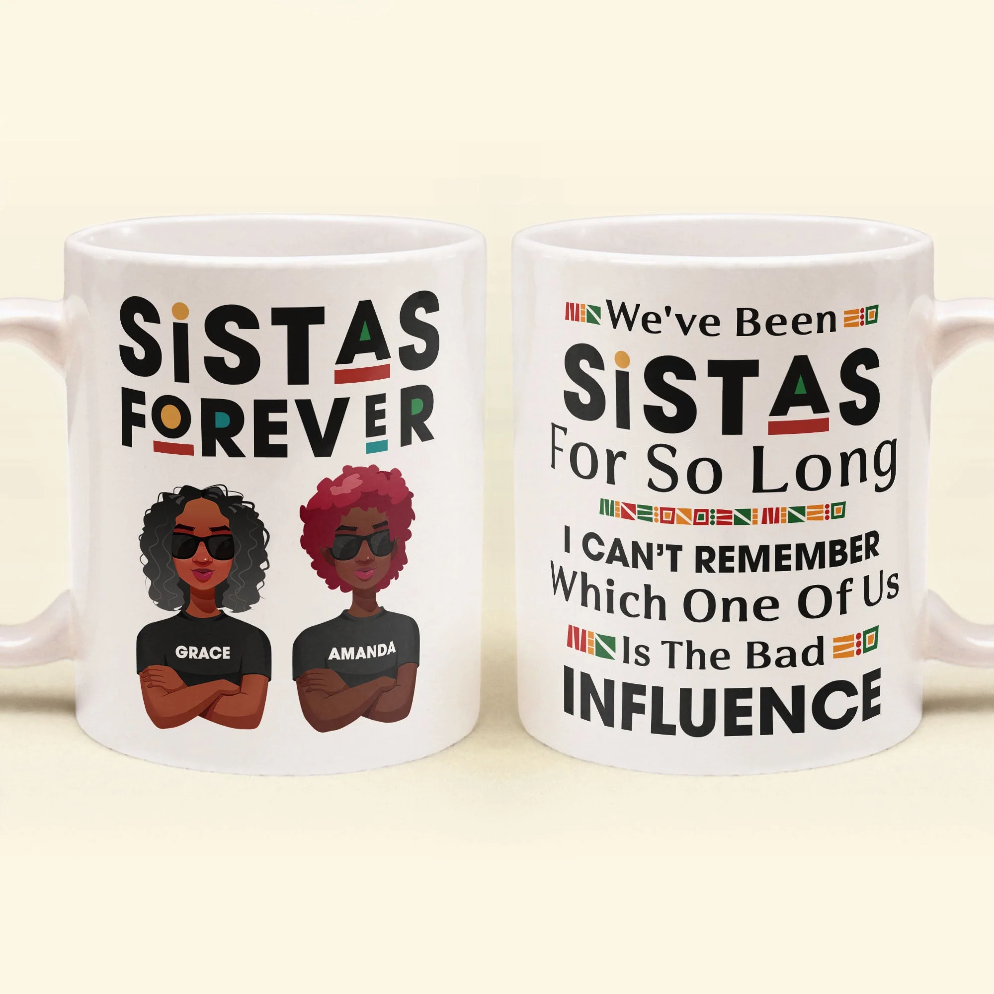 Sistas Forever - Personalized Mug