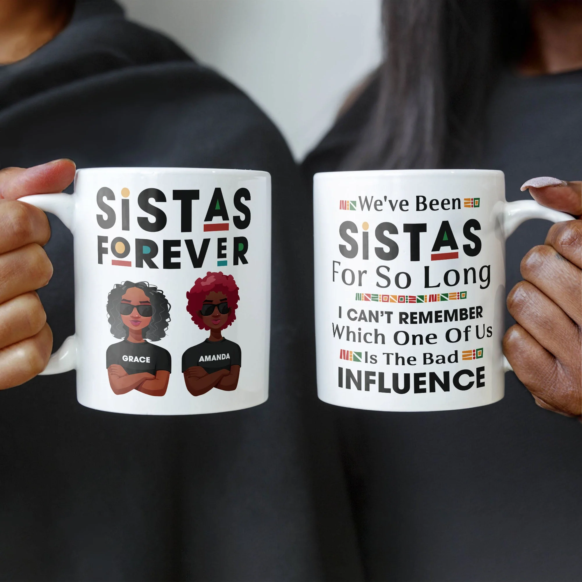 Sistas Forever - Personalized Mug - Image 2