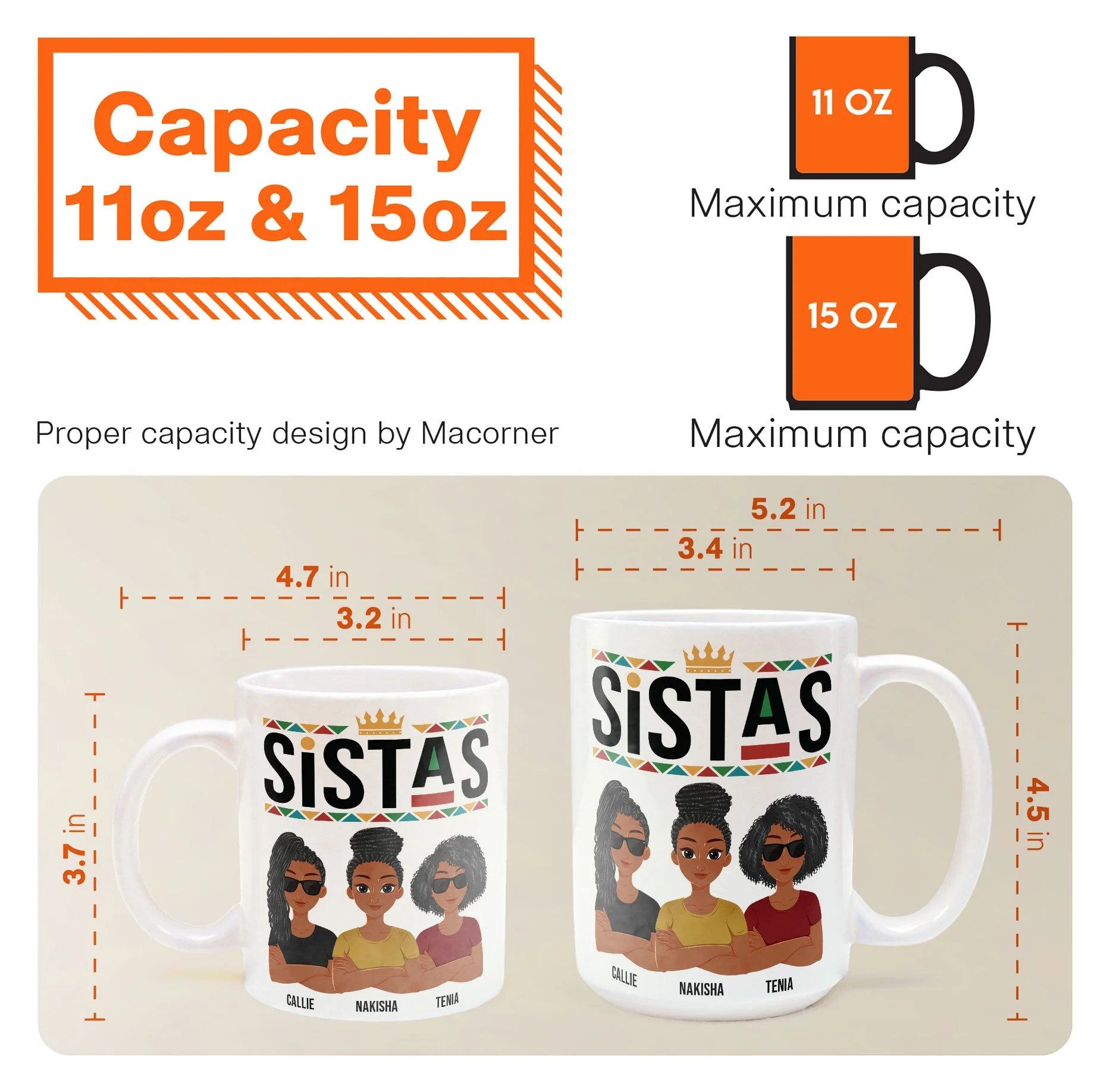 Sistas - New Version - Personalized Mug - Image 11