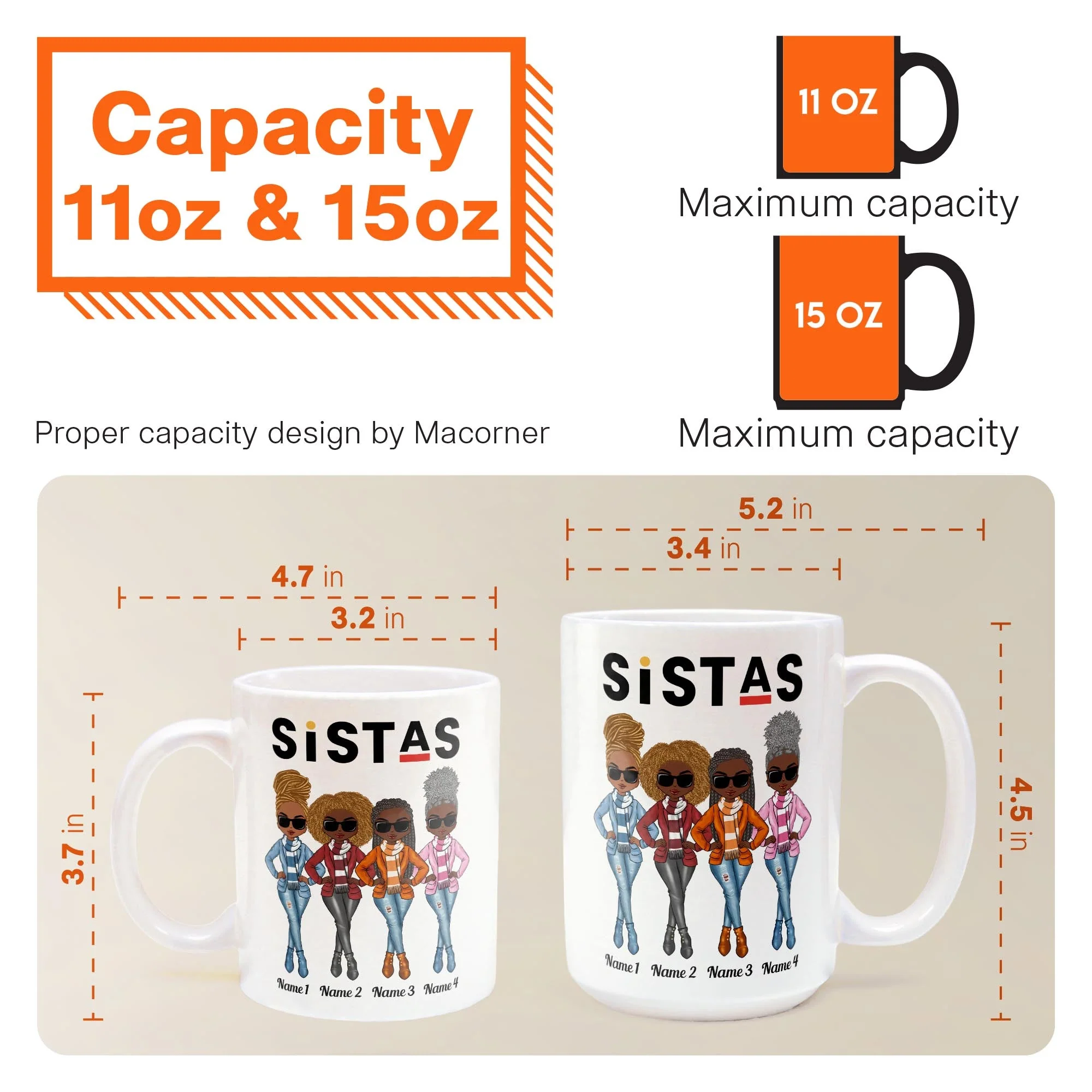 Sistas - Personalized Mug - Image 7