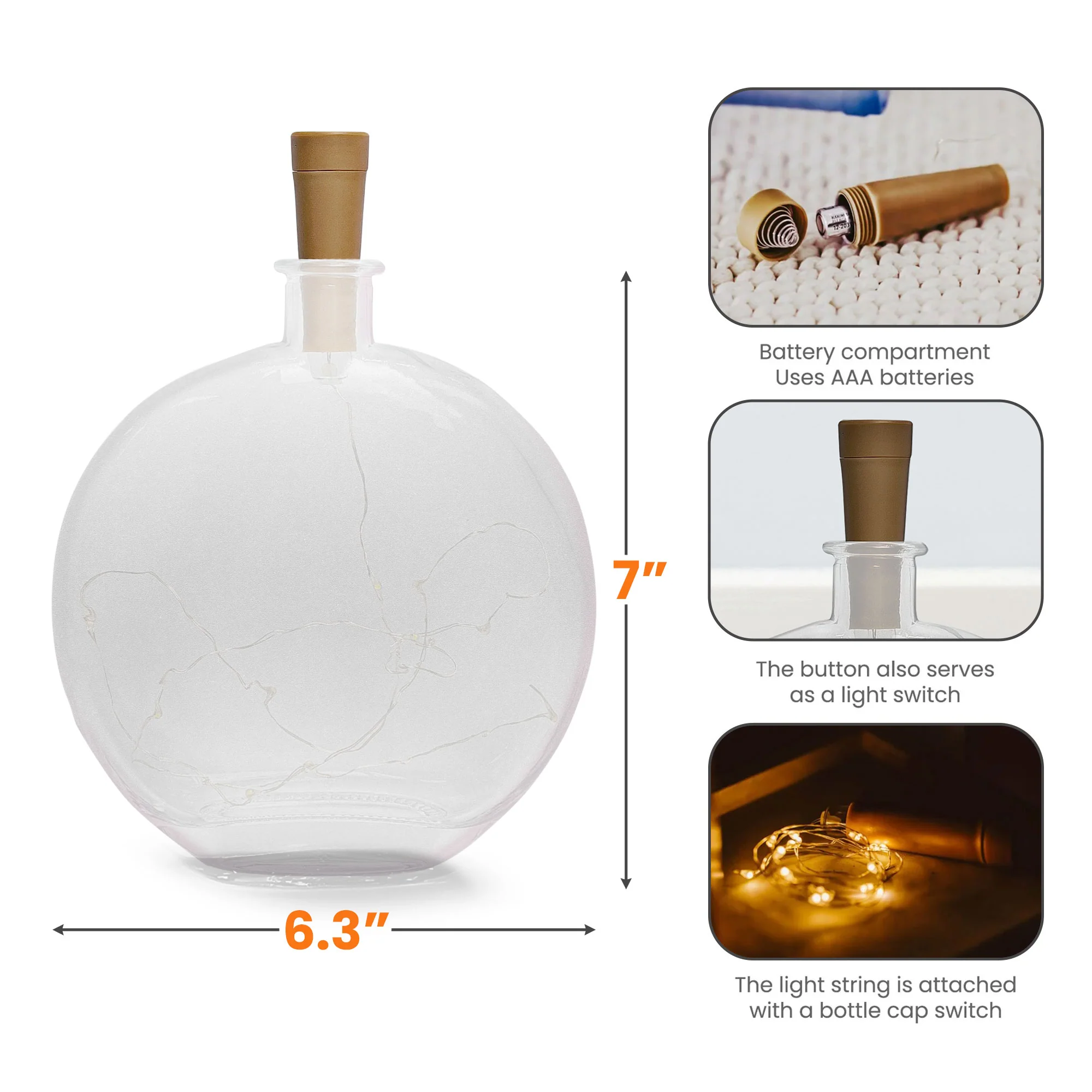 Sister Are Different Flowers - Personalized Round Flat Bottle Light - Image 6