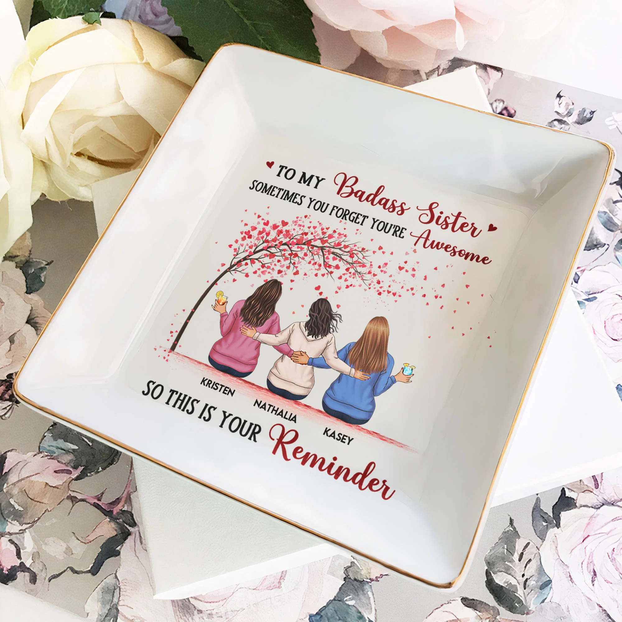 Sister - This Is Your Reminder - Personalized Jewelry Dish - Image 2