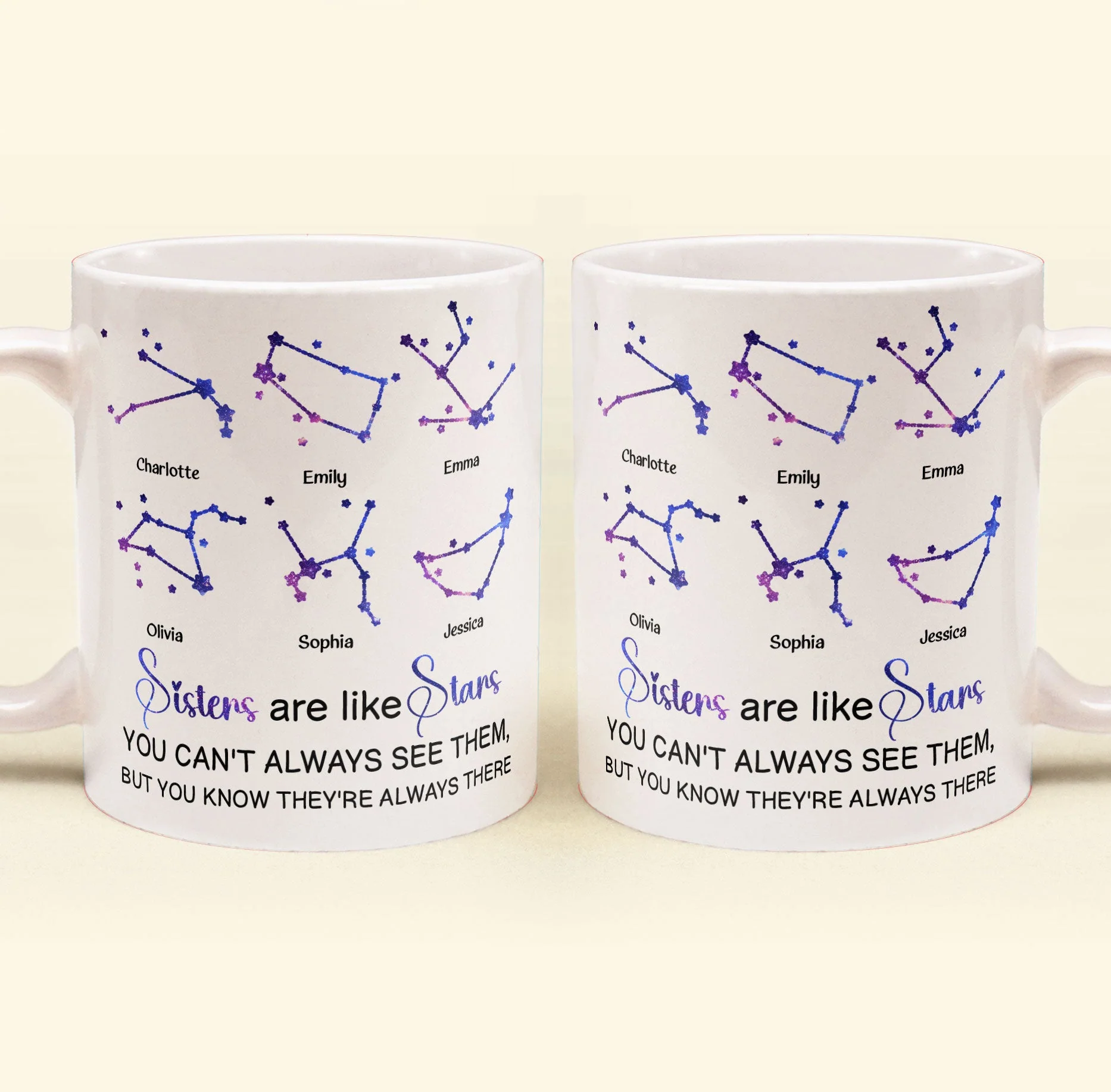 Sisters Are Like Stars - Personalized Mug