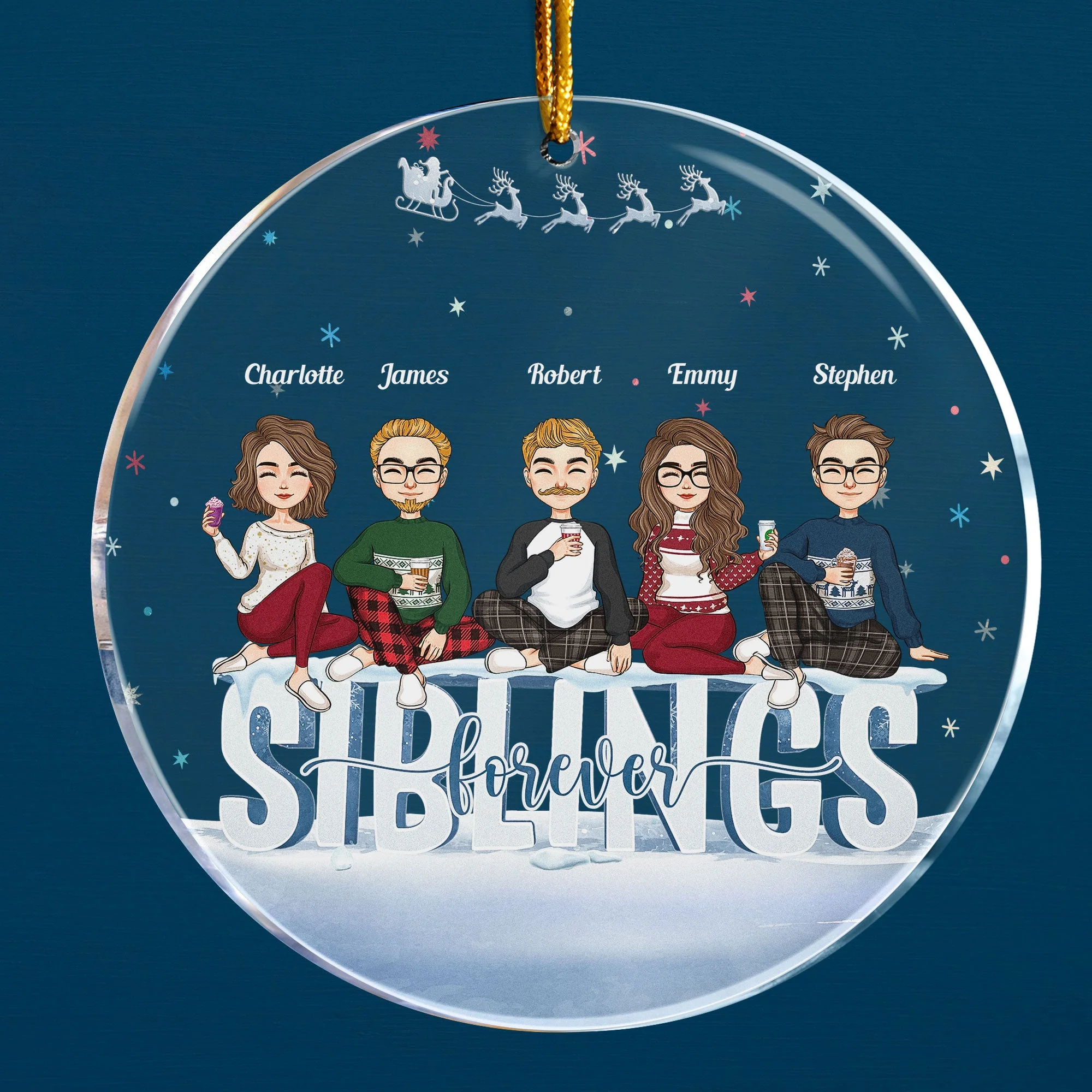 Sisters Forever - Personalized Sister Ornament - Image 2