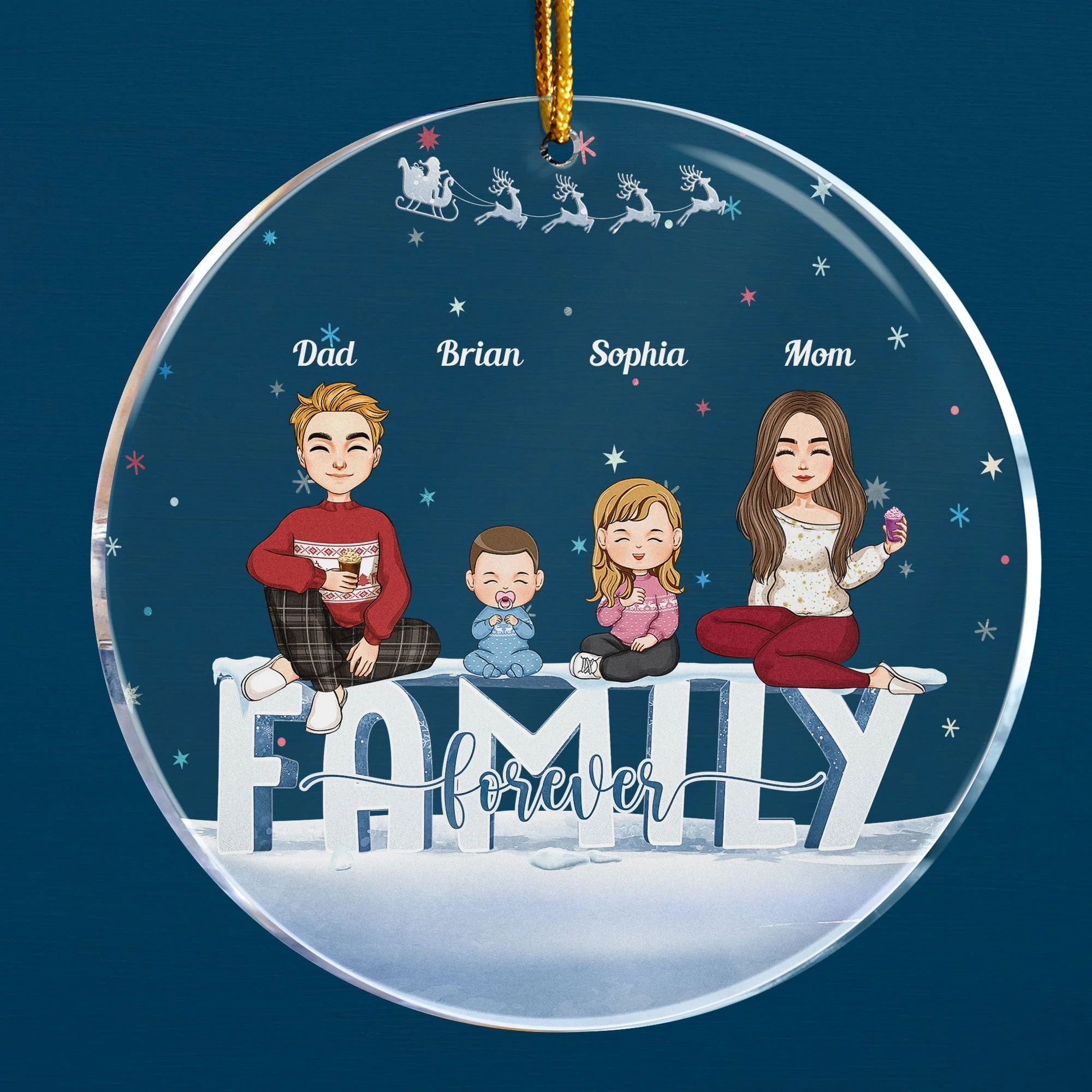 Sisters Forever - Personalized Sister Ornament - Image 3