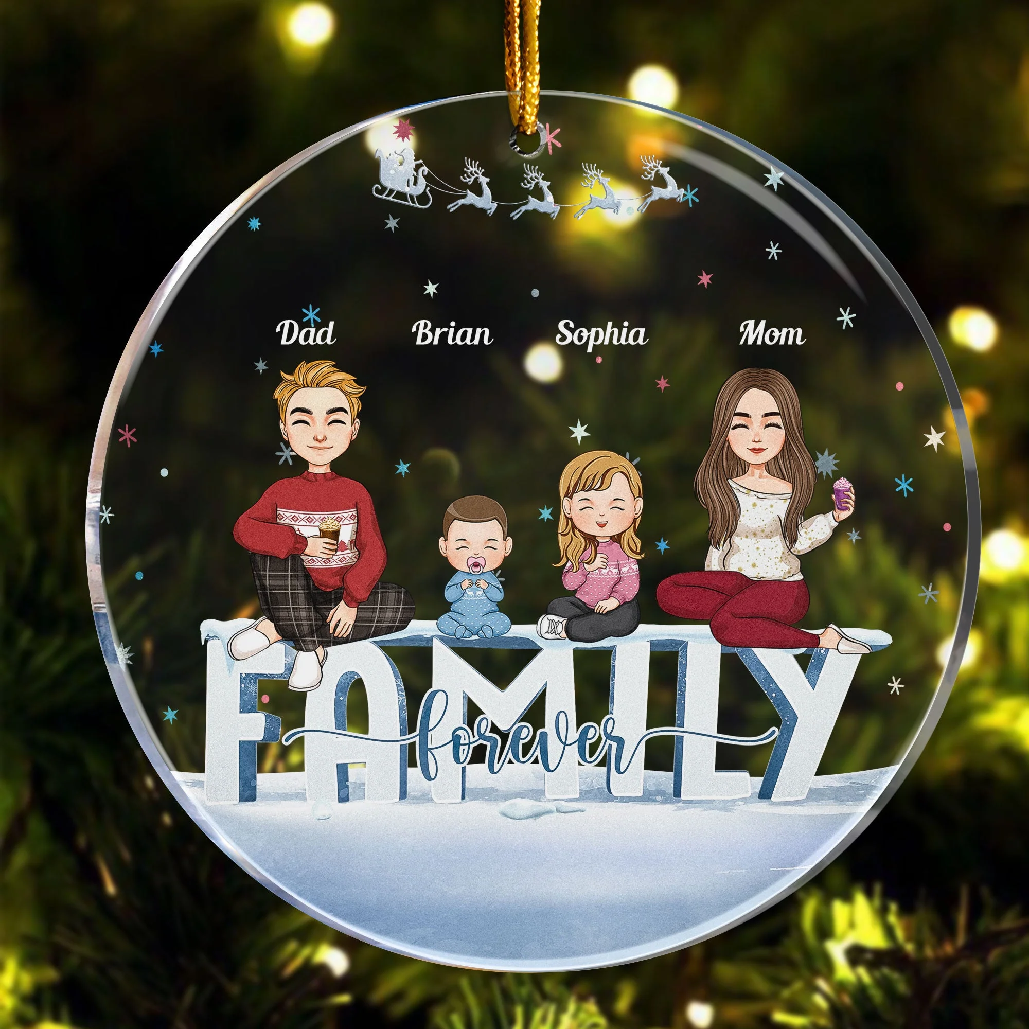 Sisters Forever - Personalized Sister Ornament - Image 6
