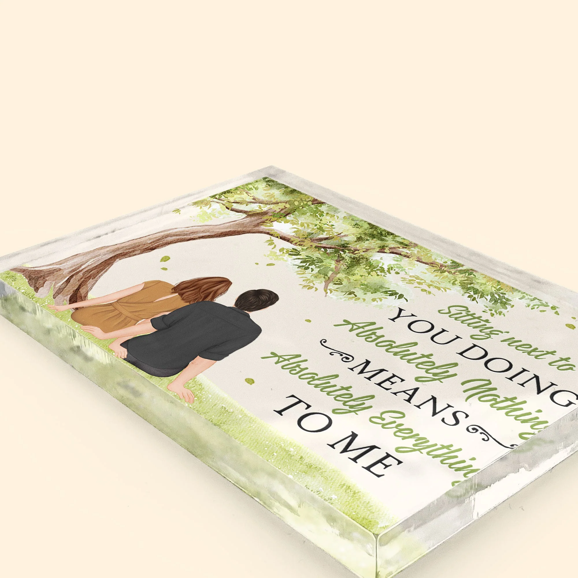 Sitting Next To You - Personalized Rectangle Acrylic Plaque - Image 3