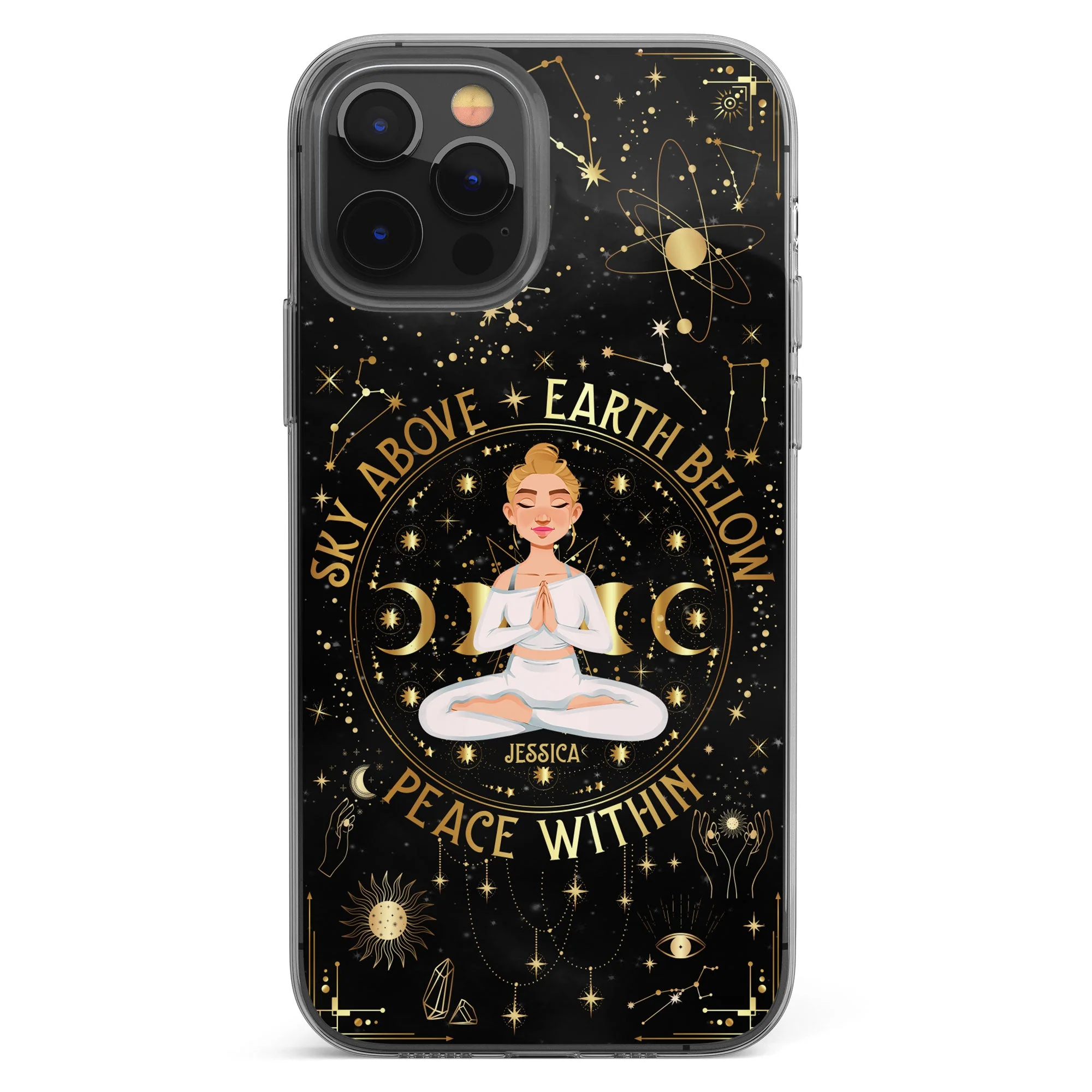 Sky Above, Earth Below, Peace Within - Personalized Clear Phone Case - Image 5