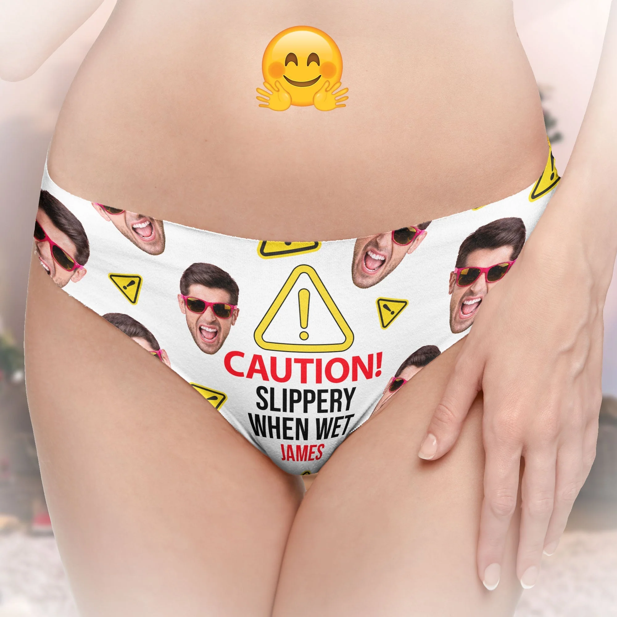 Slippery When Wet - Personalized Photo Women's Low-Waisted Brief - Image 4