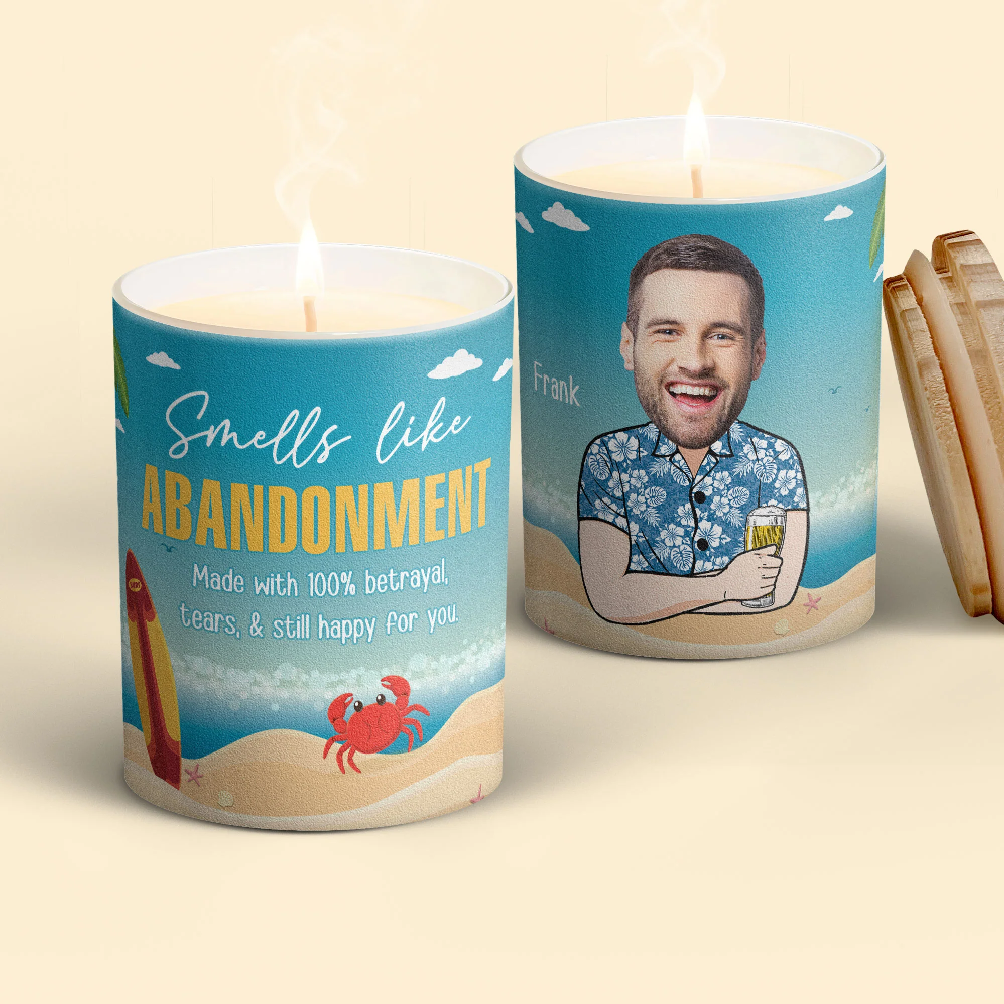 Smells Like Abandonment As A Funny Retirement Gift - Personalized Candle - Image 4